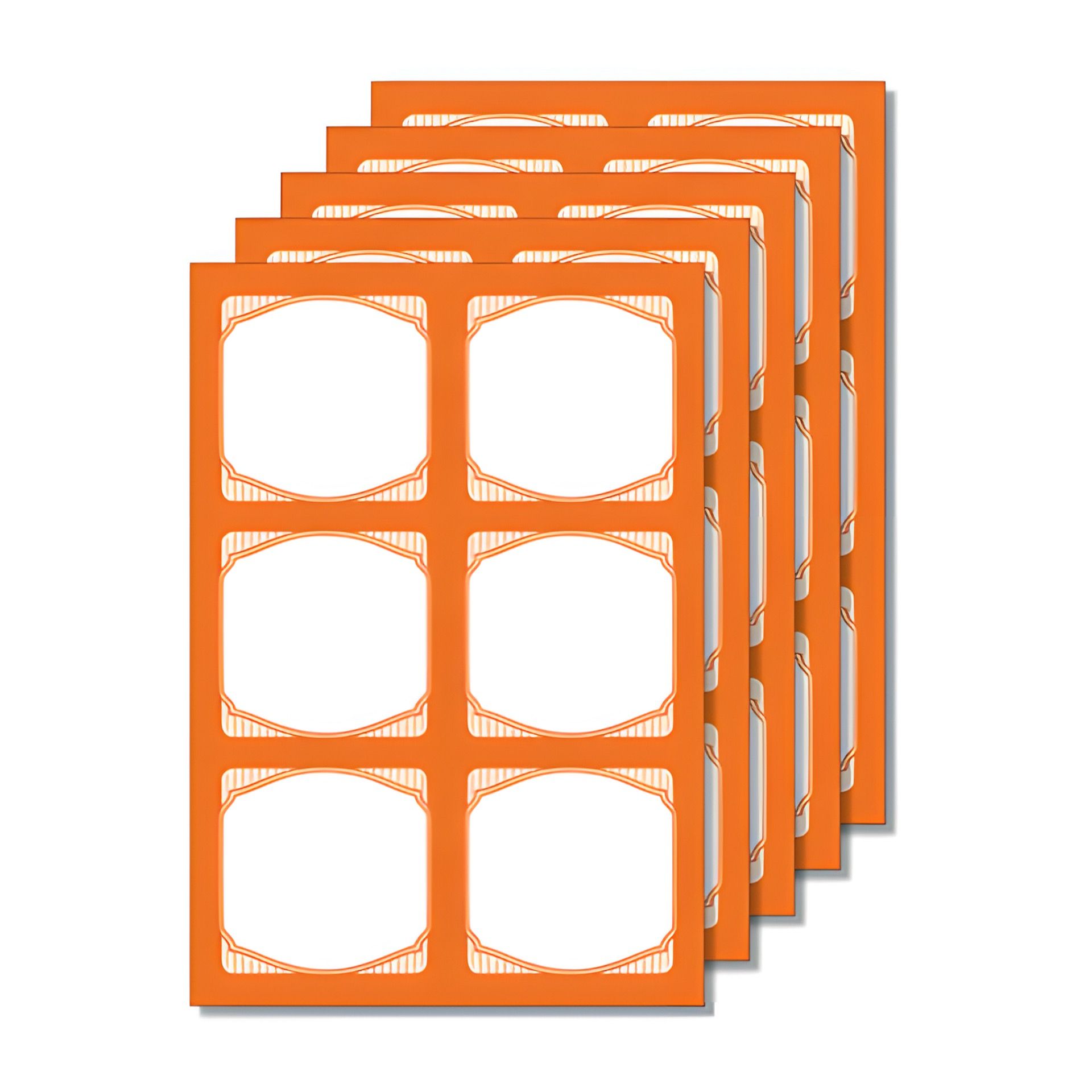 Cubi Etikettenbogen orange, 5 Blatt