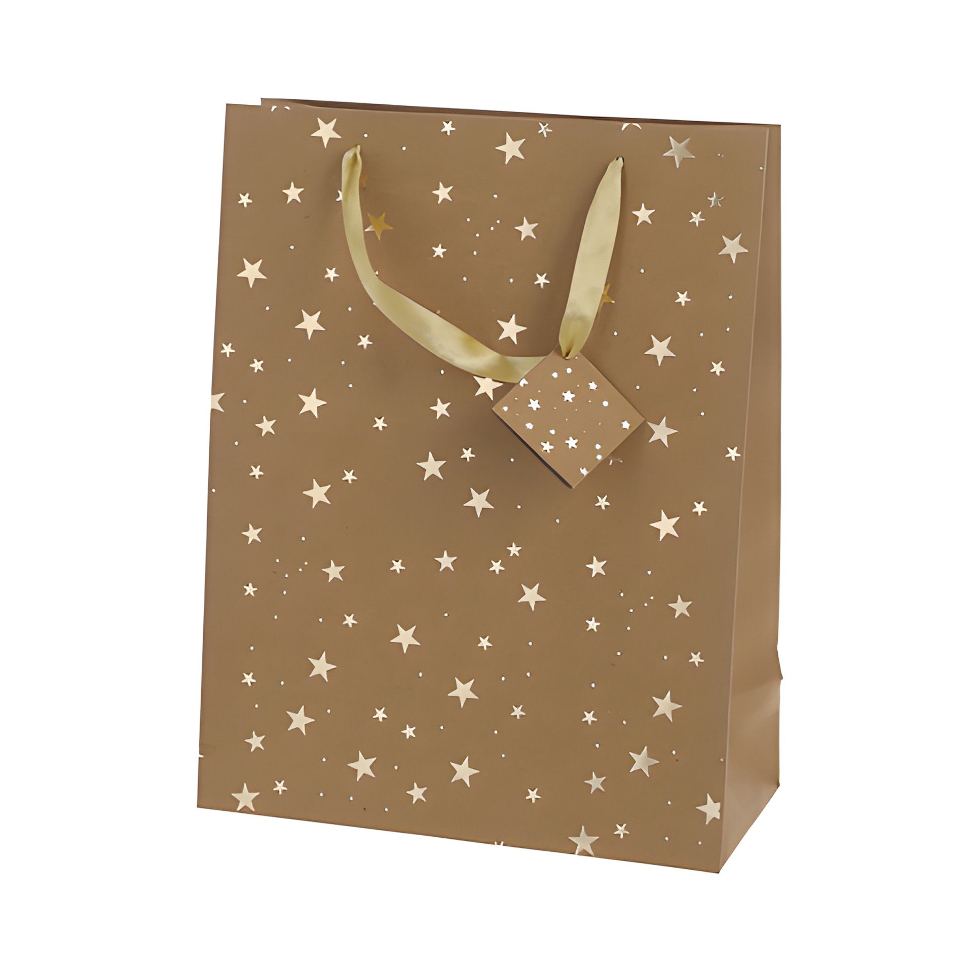 Geschenktüte 'Sterne' gold, groß