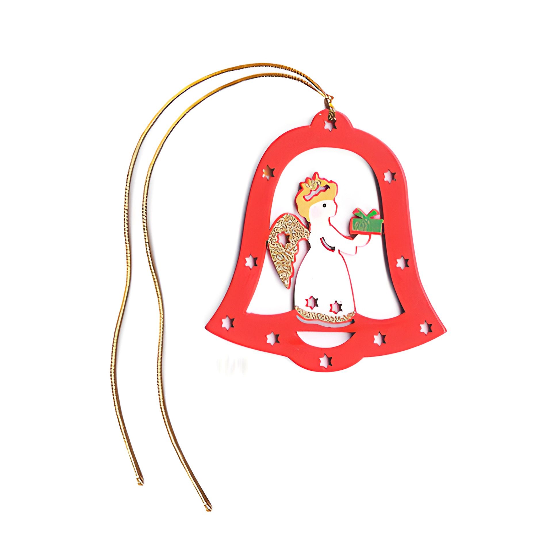 Weihnachtsanhänger 'Glocke mit Engel'