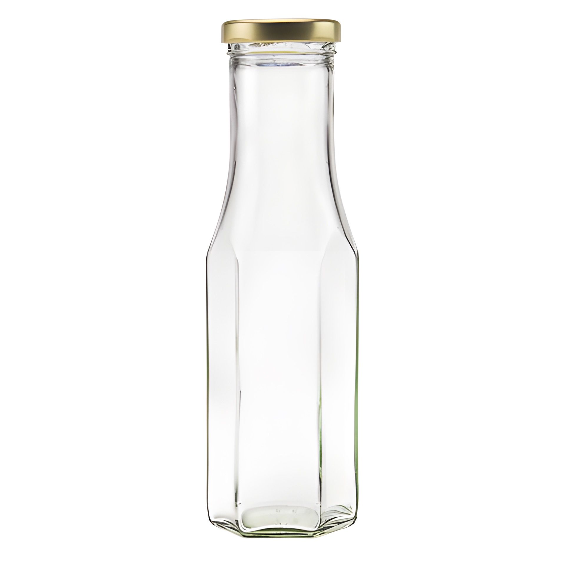 Weithalsflasche  256 ml sechseckig