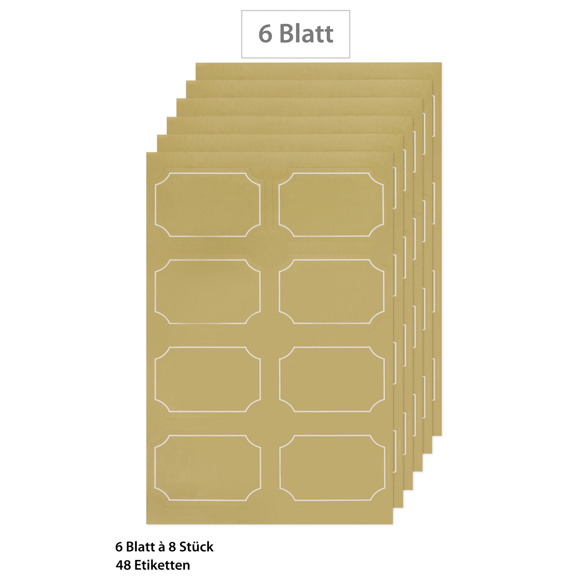 Etiketten 45 x 30 mm, natur, 48 Stück