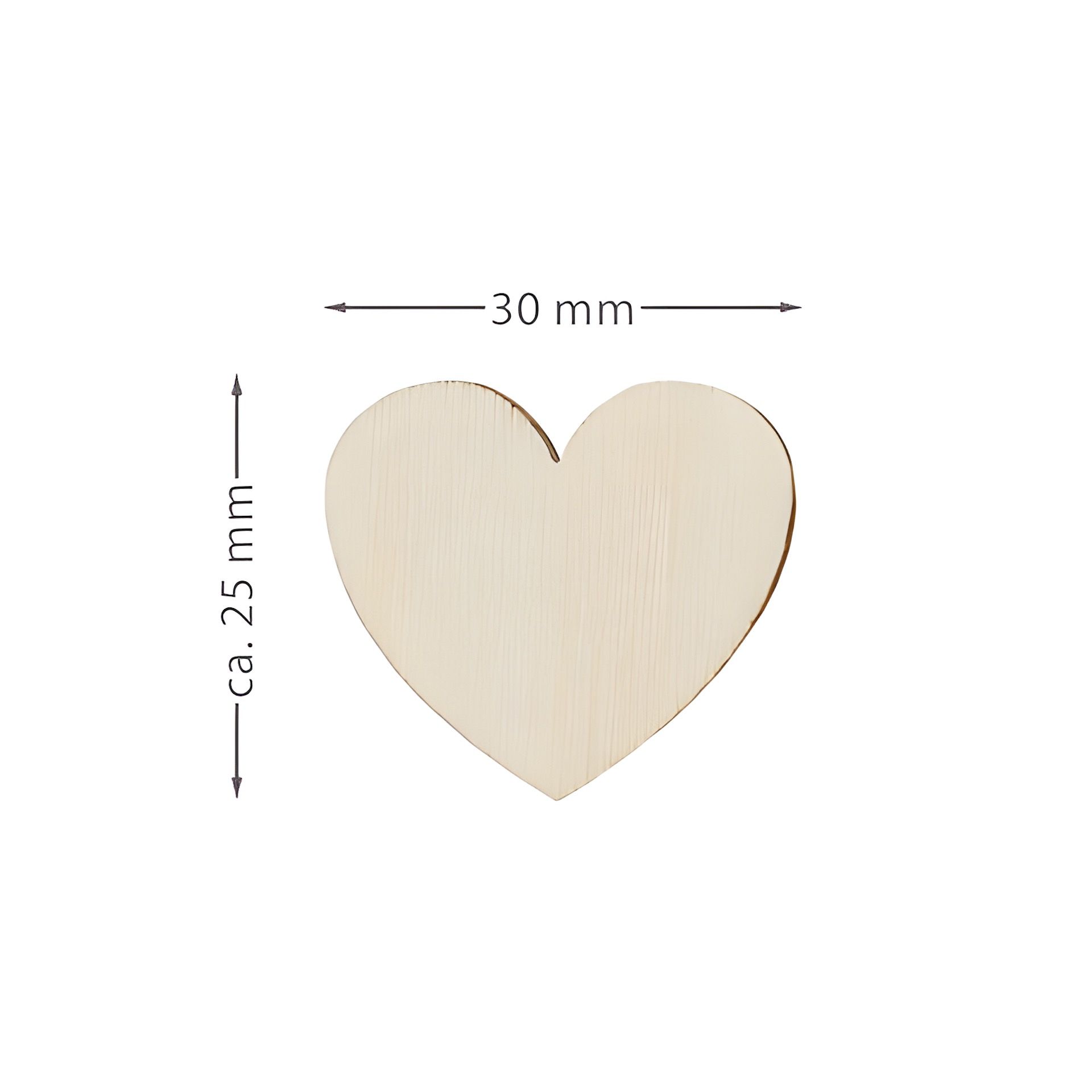 Deko-Herzen 30 x 25 mm, 30 Stück