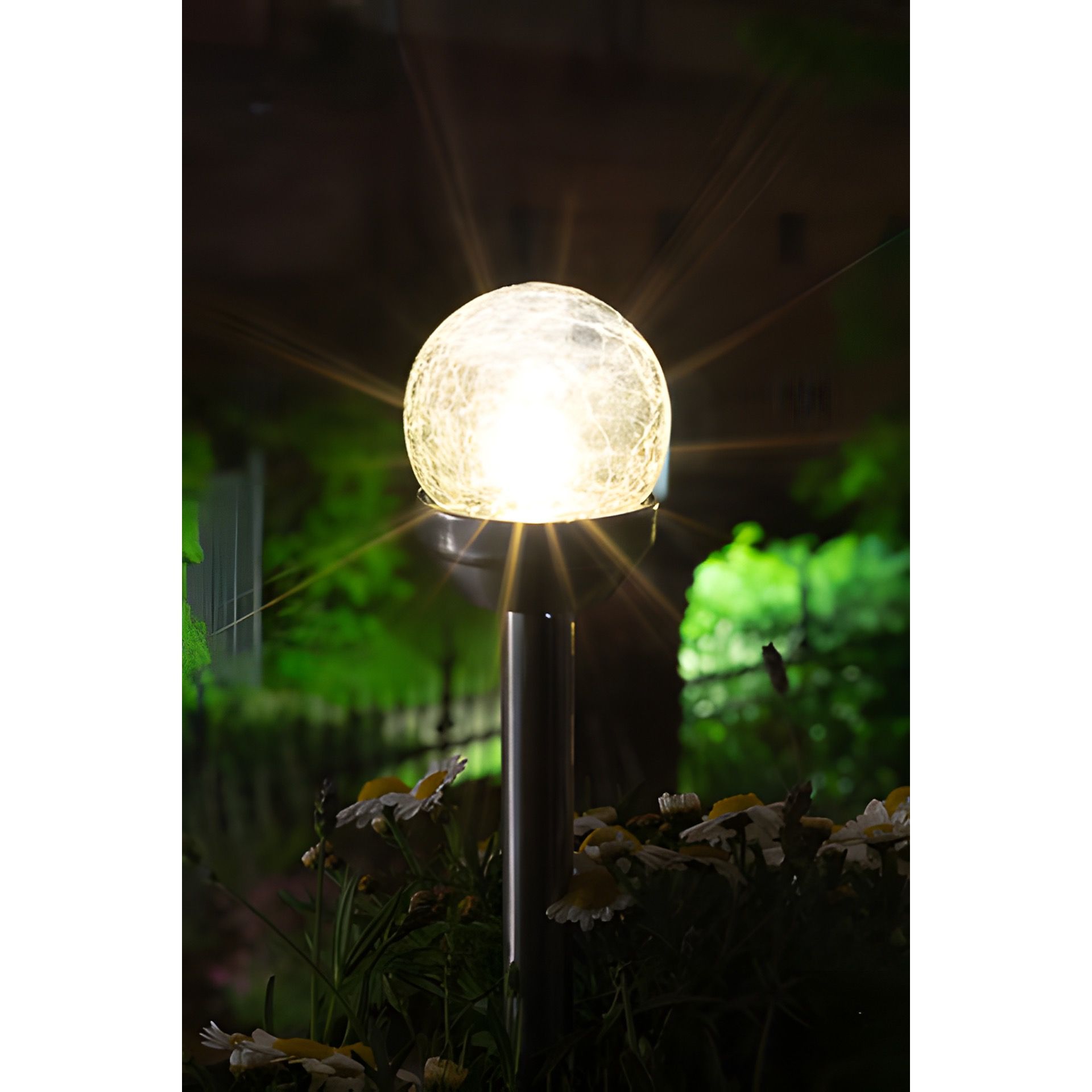 LED Solar Wegleuchte 'Crackle', 6 x 27 cm