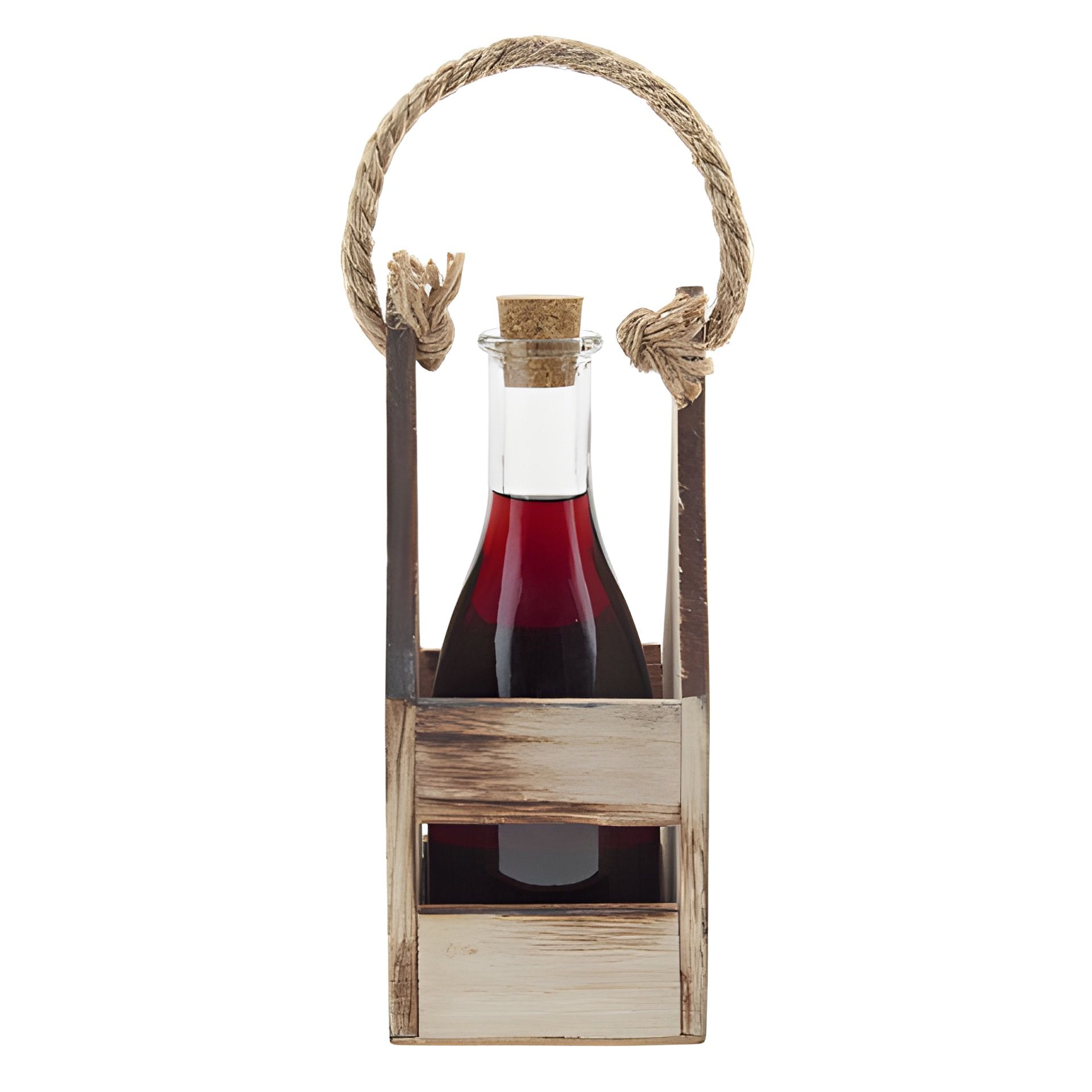 Deko-Flasche 290 ml im Holzträger