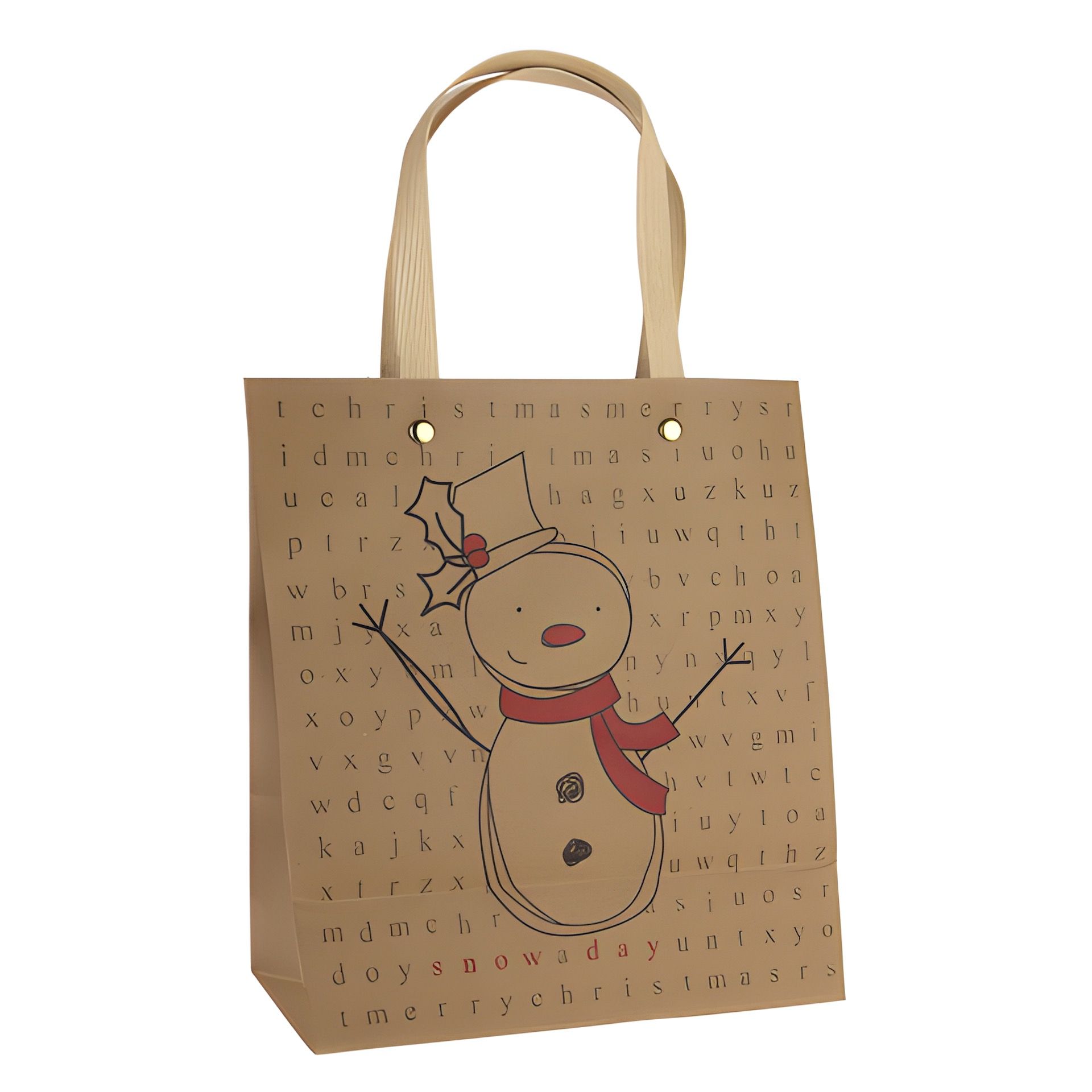 Geschenktüte 'Rentier/Schneemann', groß