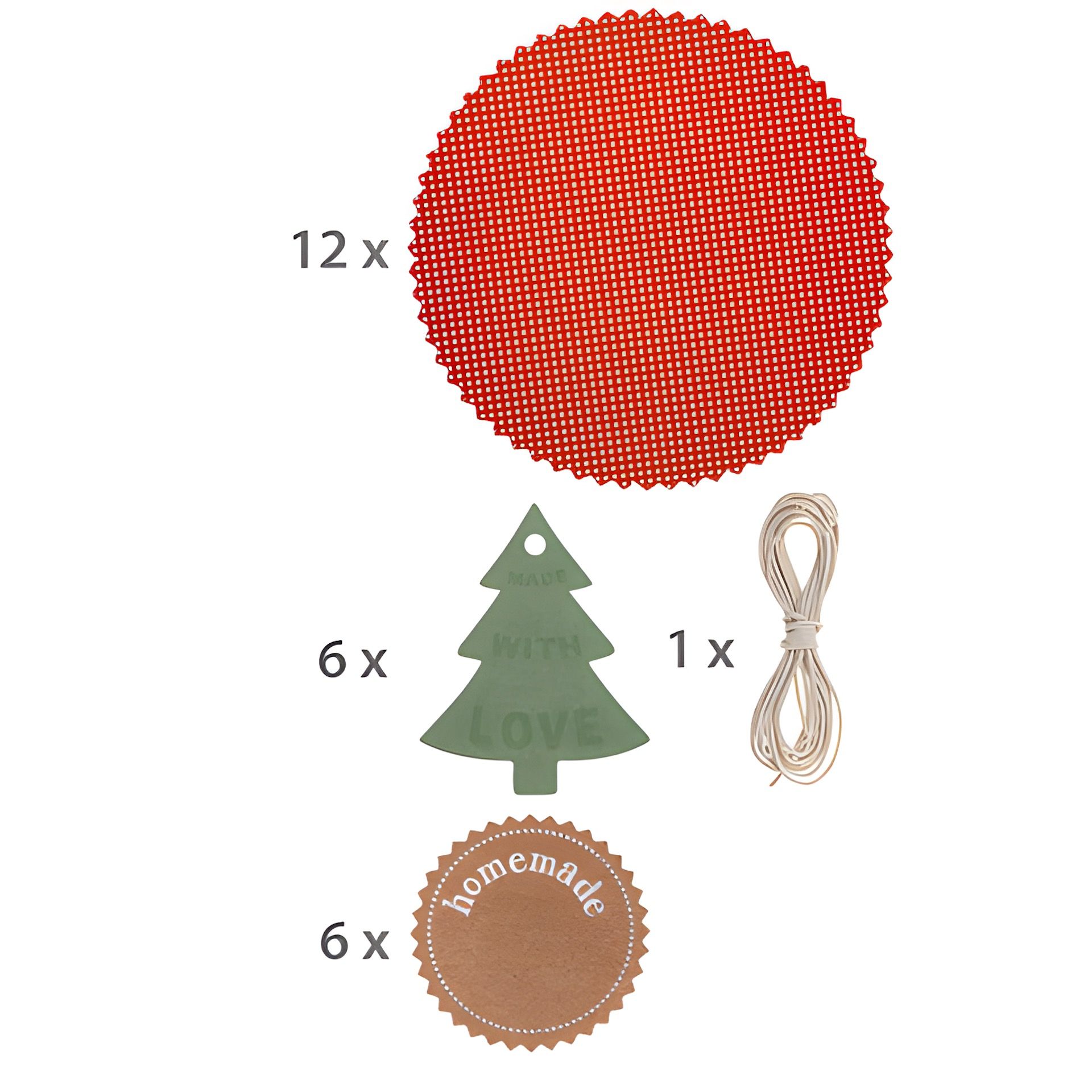 HappyTappi Einmachglas-Deko-Set 'Weihnachten', 25-teilig