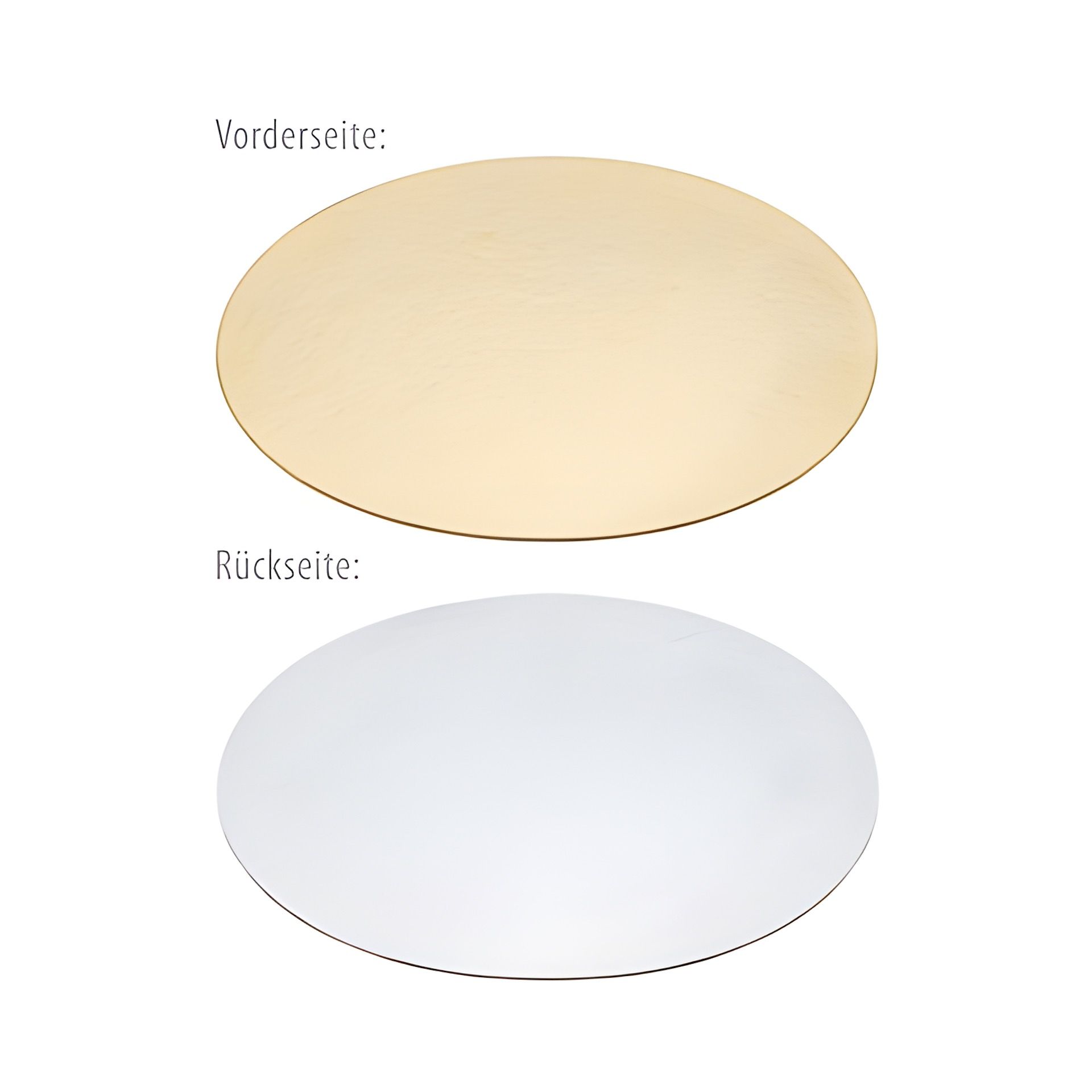Pappscheibe Ø 200 mm gold/silber, 250 Stück