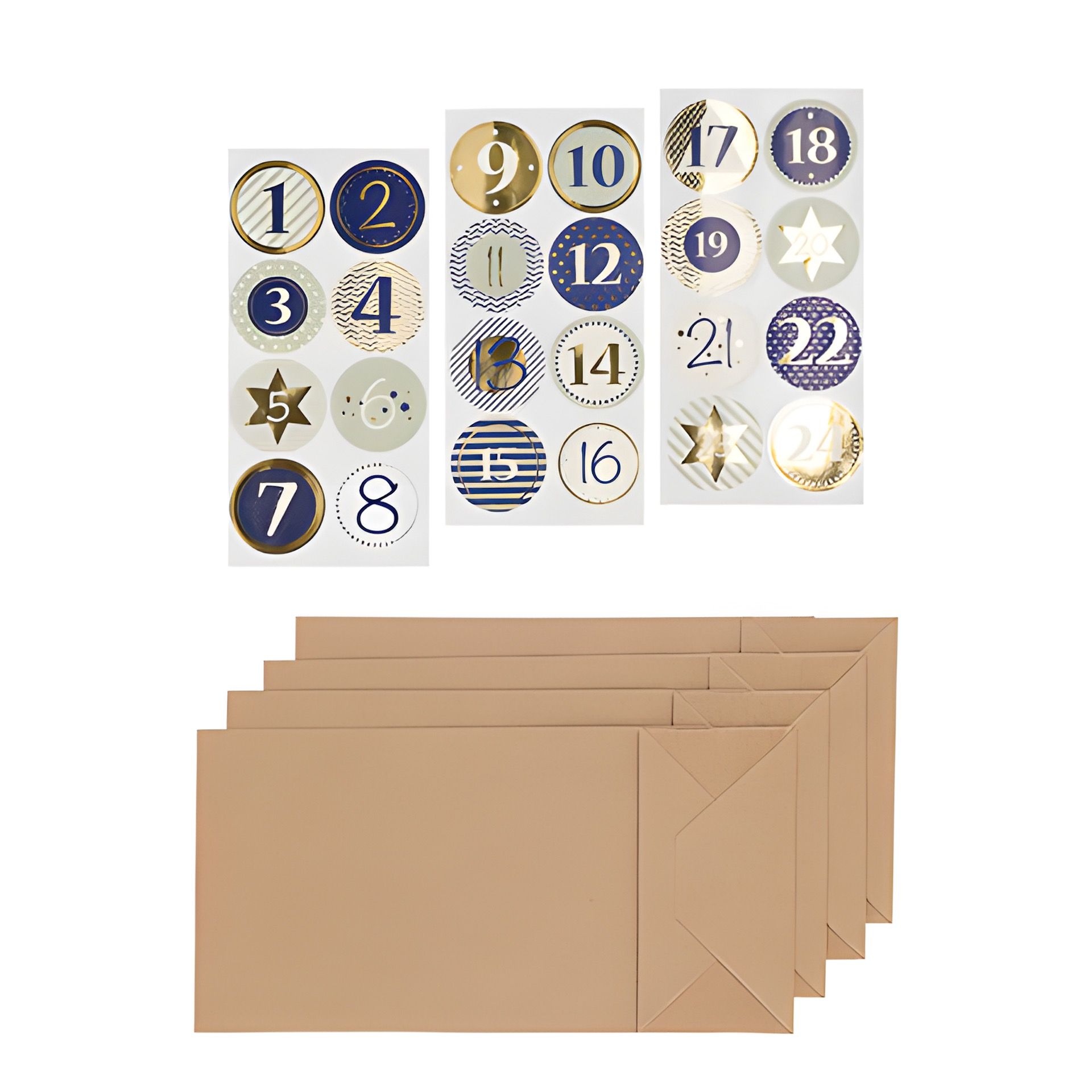 Adventskalender Bastelset DIY, 48-teilig