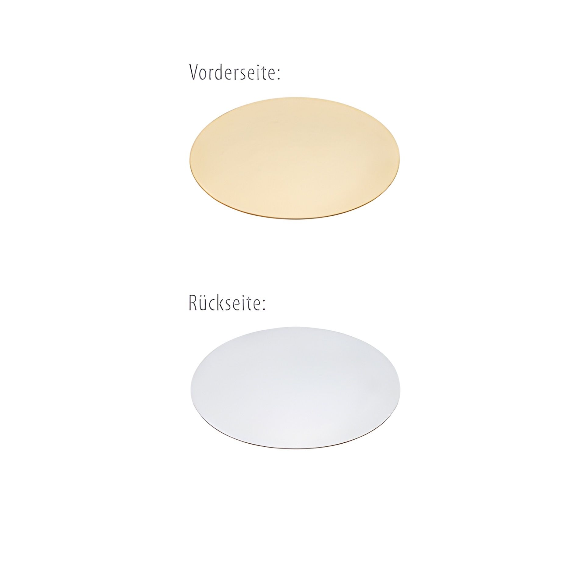 Pappscheibe Ø 120 mm gold/silber, 250 Stück