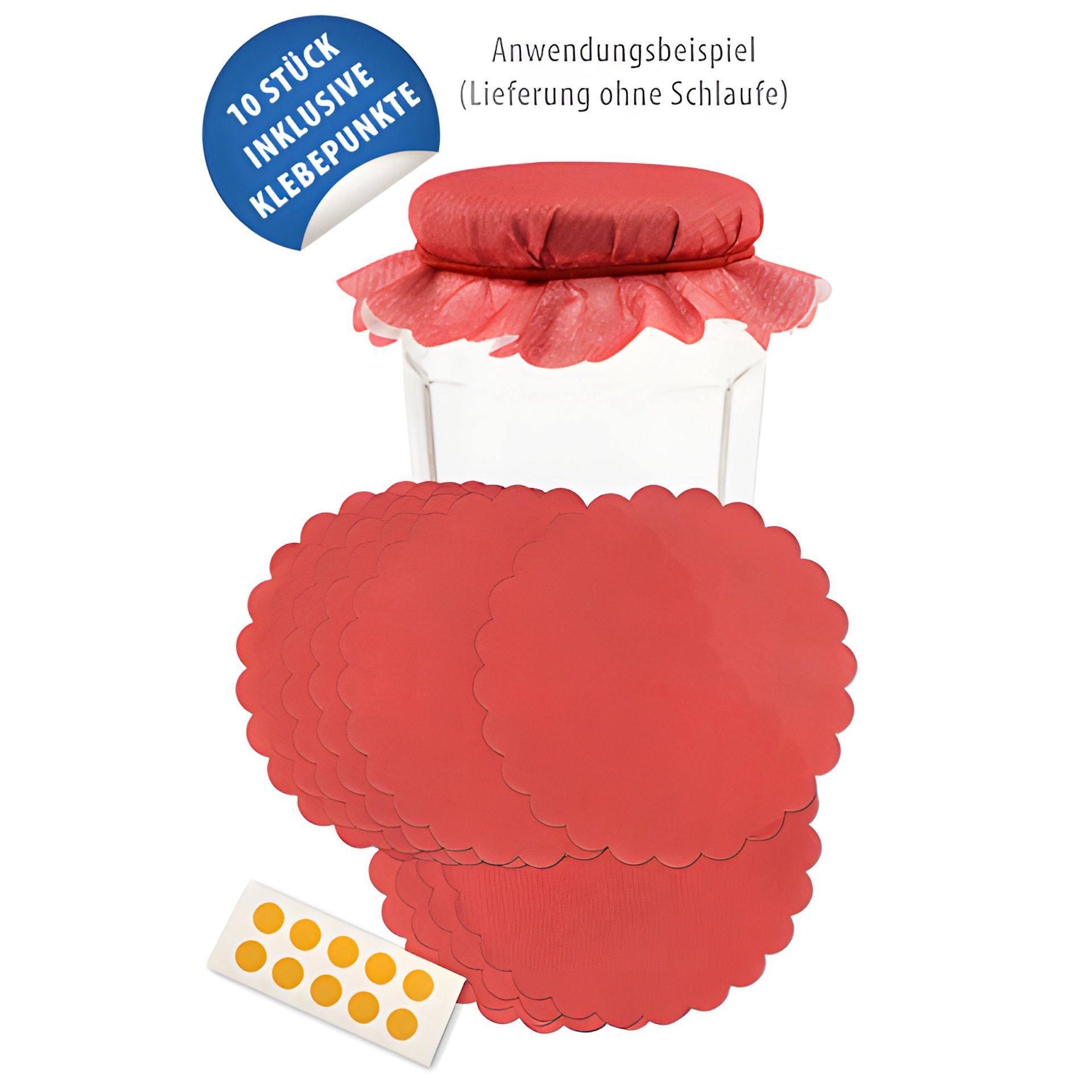 Vliesdeckchen Ø 135 mm rot, 10 Stück