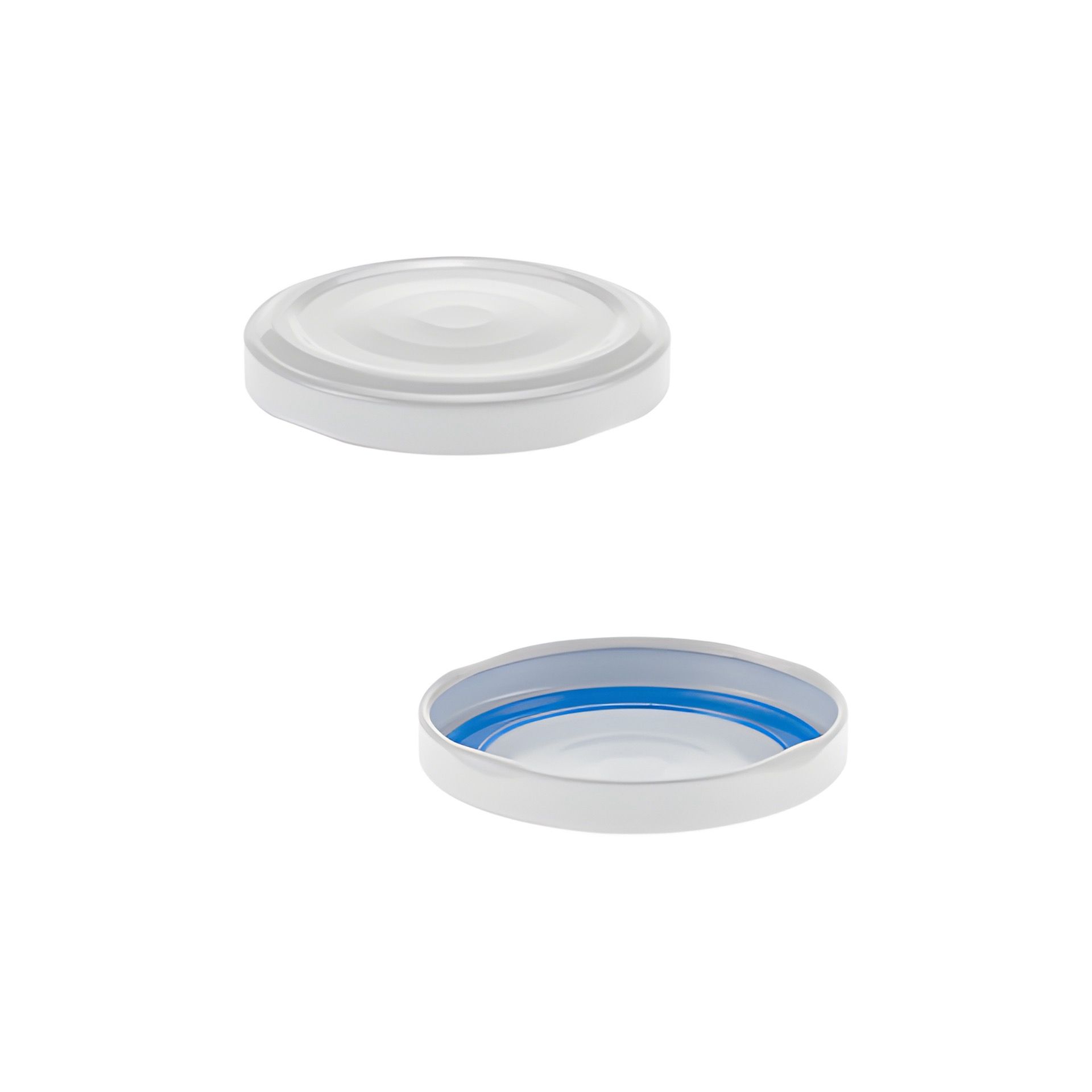 TO  58 weiß past. mit Button BLUESEAL