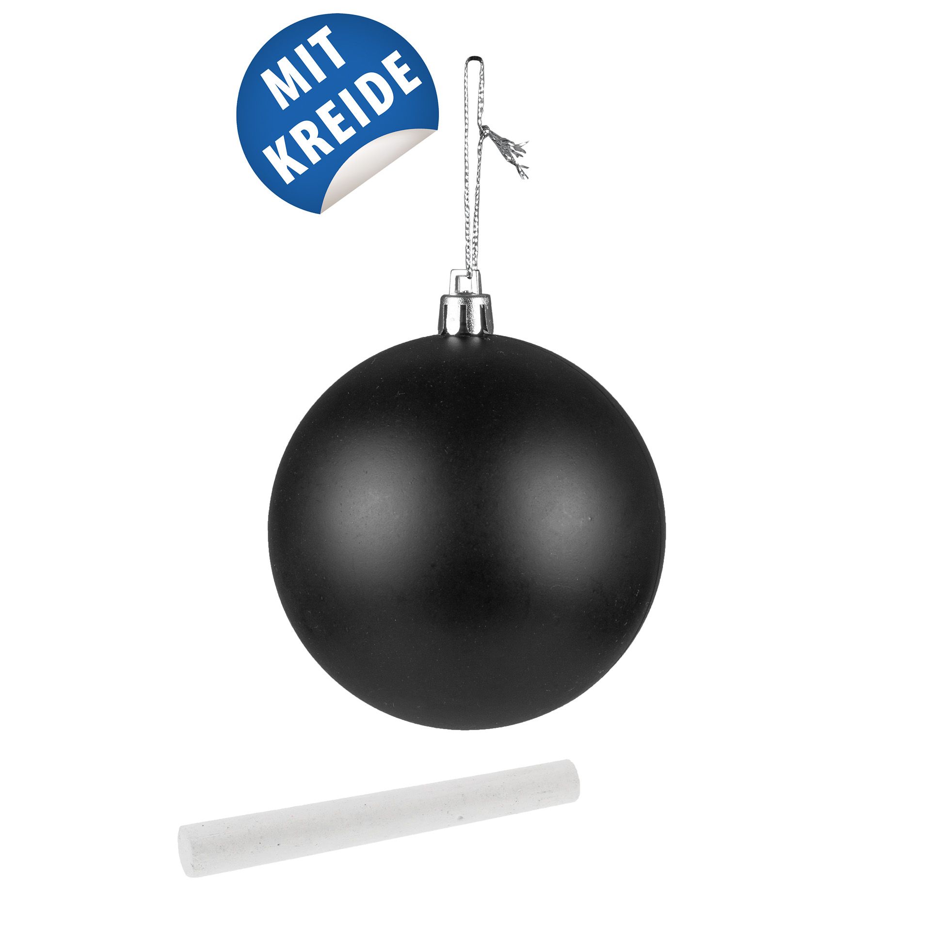Weihnachtskugel 'Tafel' zum Beschriften, Ø 8 cm