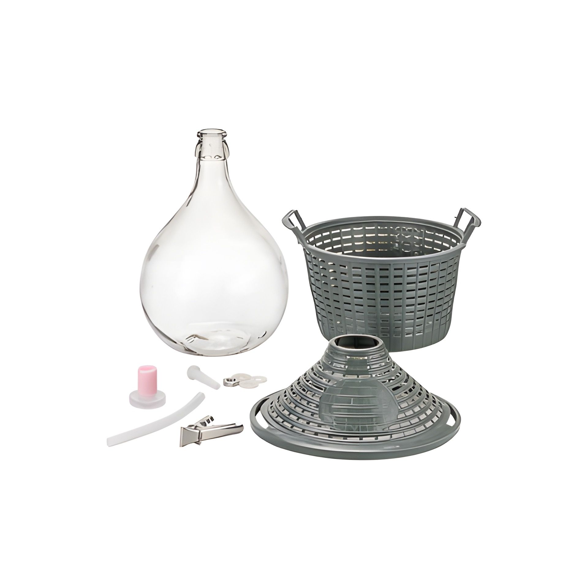 Glasballon 5000 ml gebohrt mit Ablassgarnitur