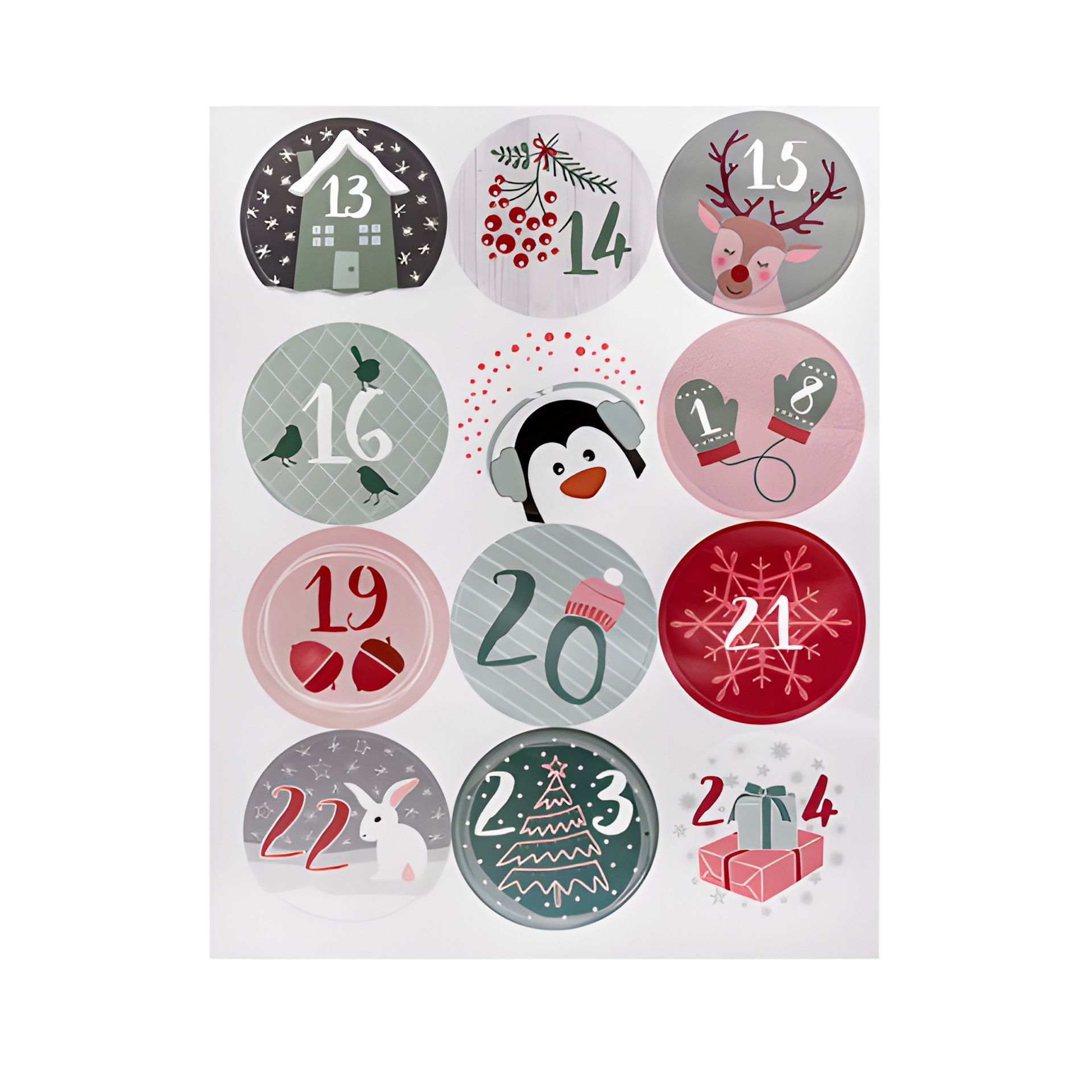 Adventskalender Bastelset DIY, 73-teilig