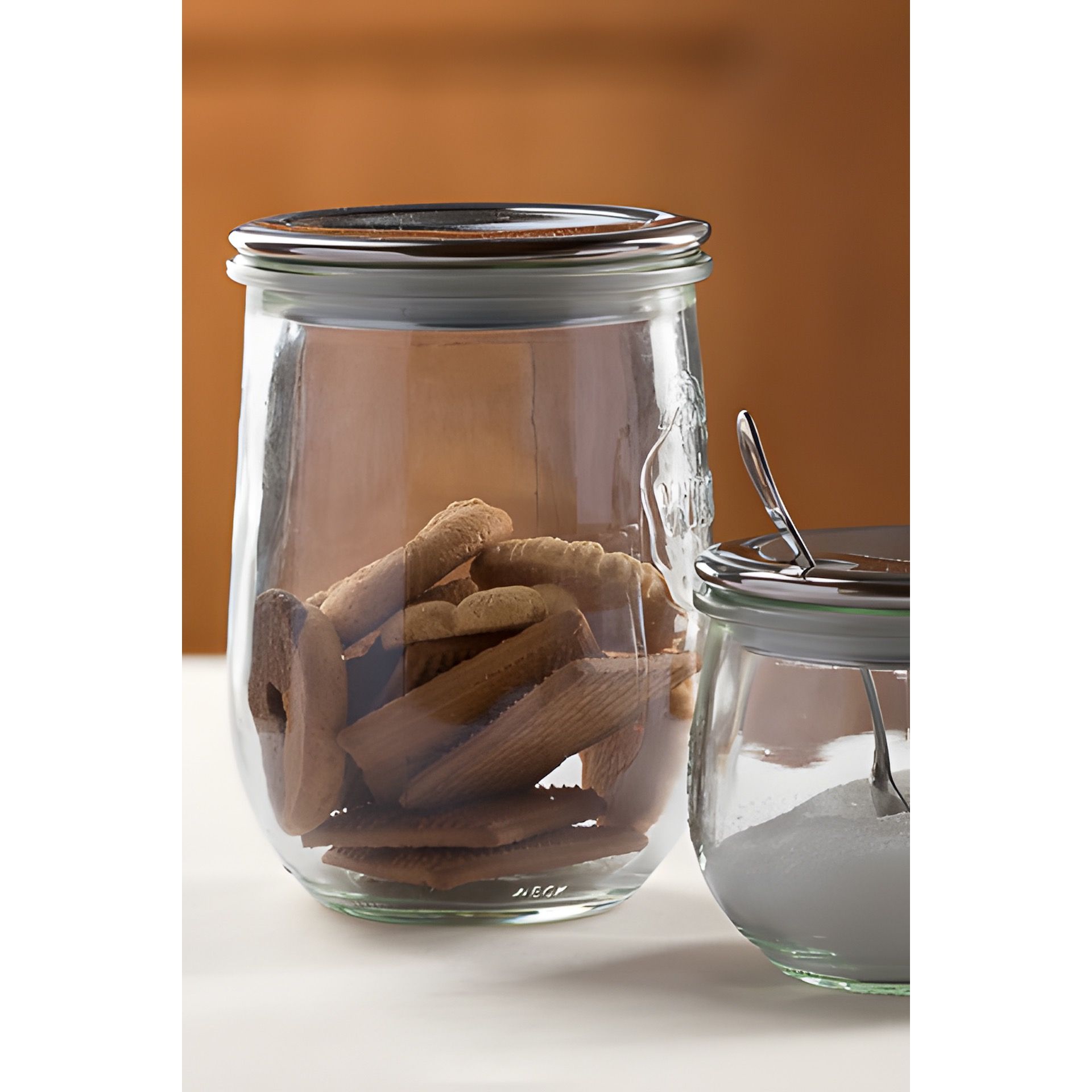 WECK-Glas 1 l mit HappyTappi RR 100 Edelstahldeckel