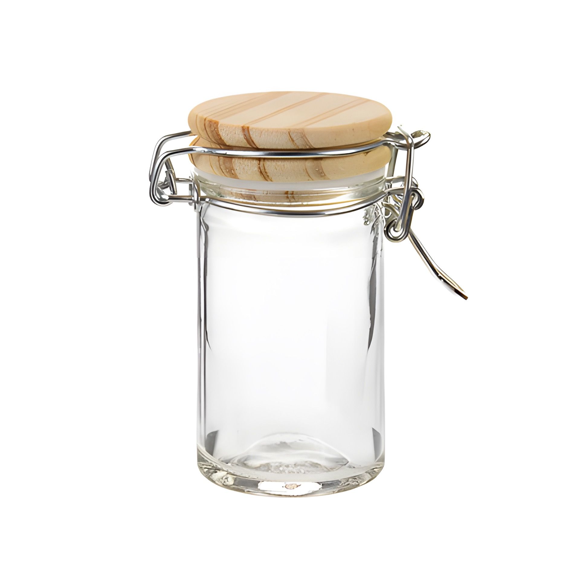 Bügelglas   60 ml mit Holzdeckel