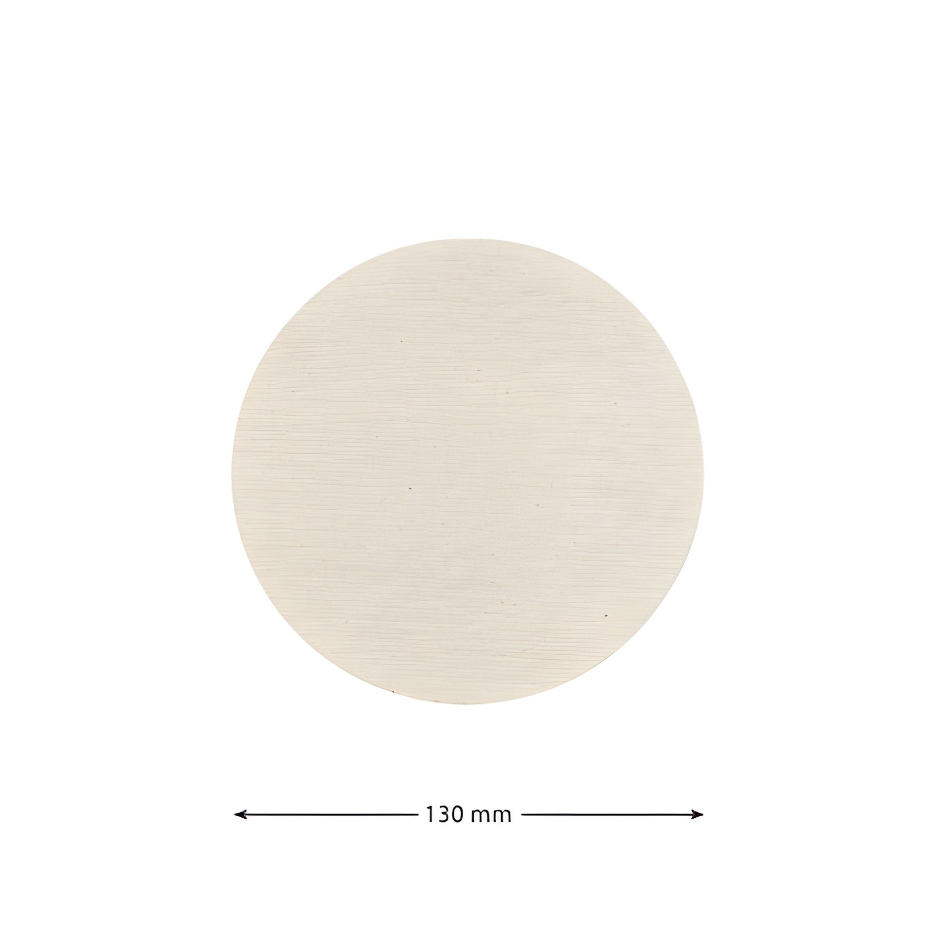 Deckchen 130 mm natur rund