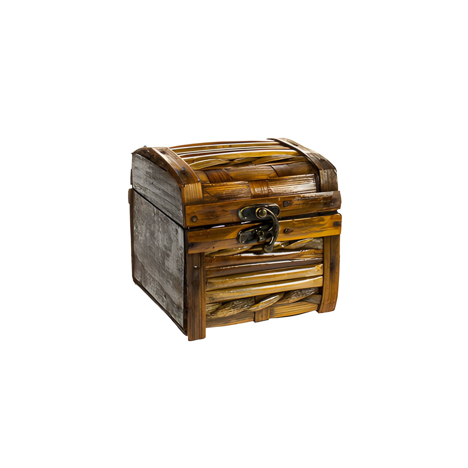 Flecht-Truhe natur    mini