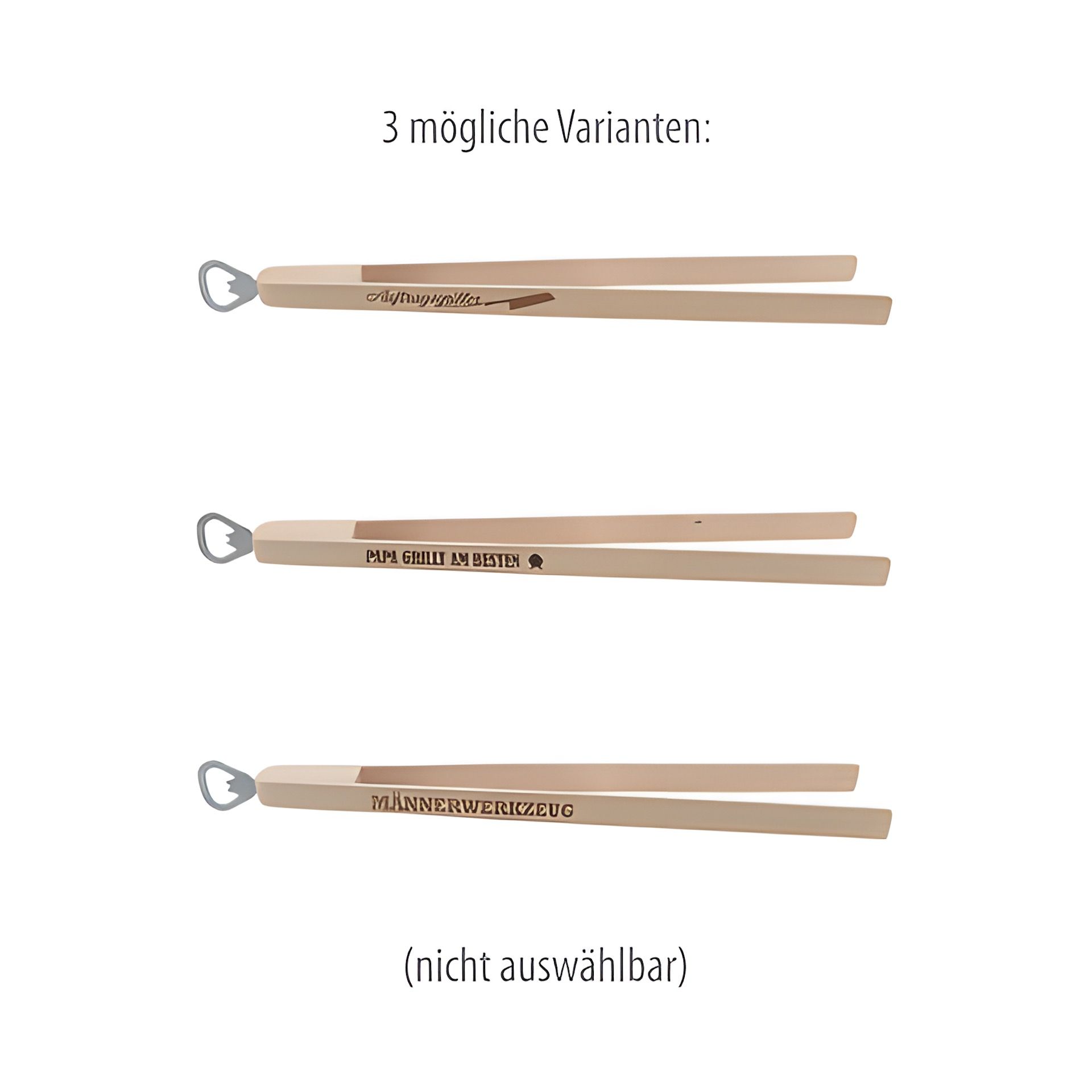 Grillzange mit Flaschenöffner, 42 cm