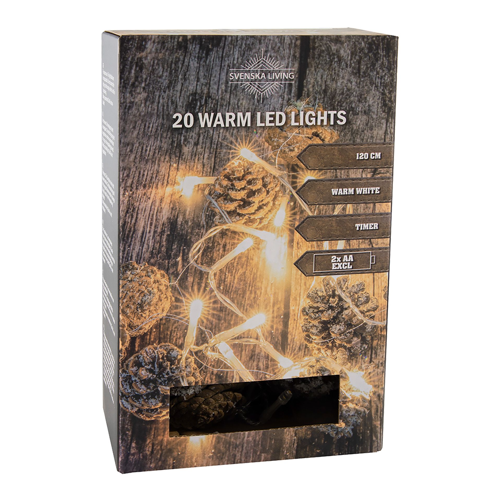 Lichterkette 'Tannenzapfen' mit 20 LEDs, 120 cm