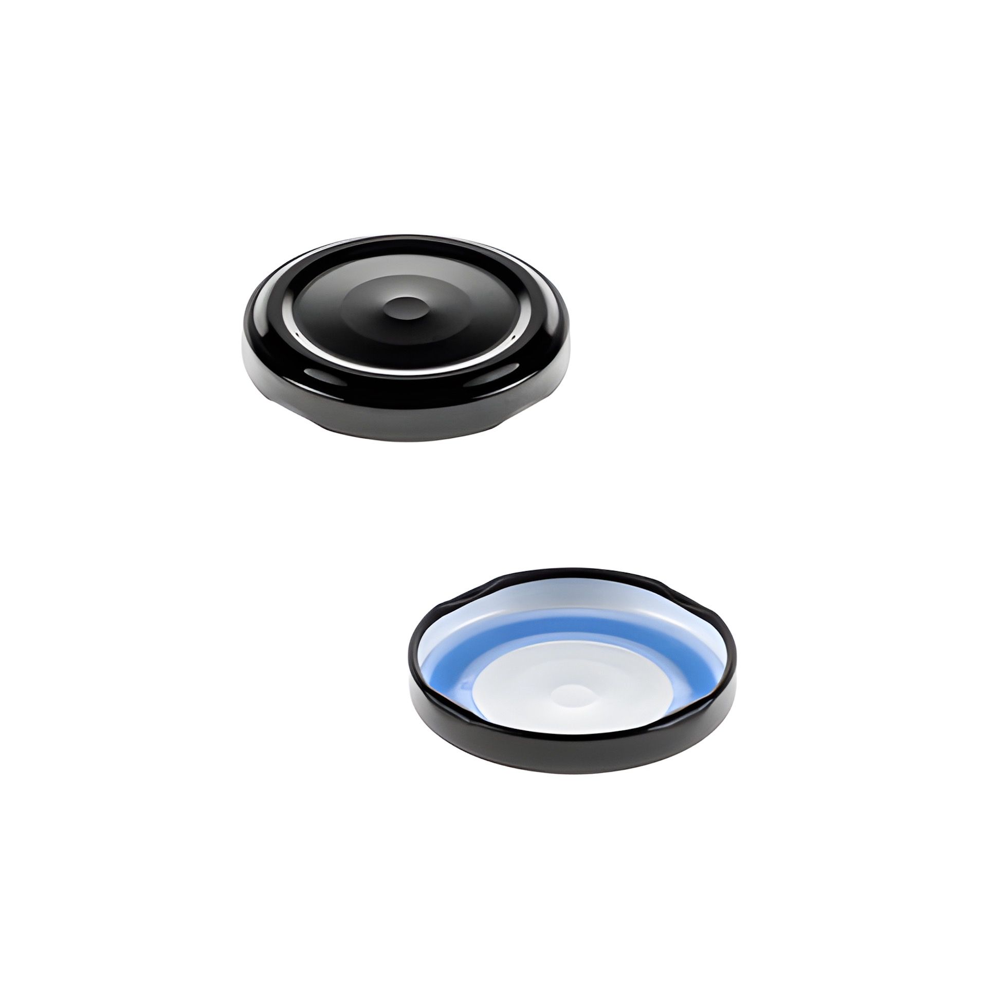 TO  48 schwarz ster. mit Button BLUESEAL