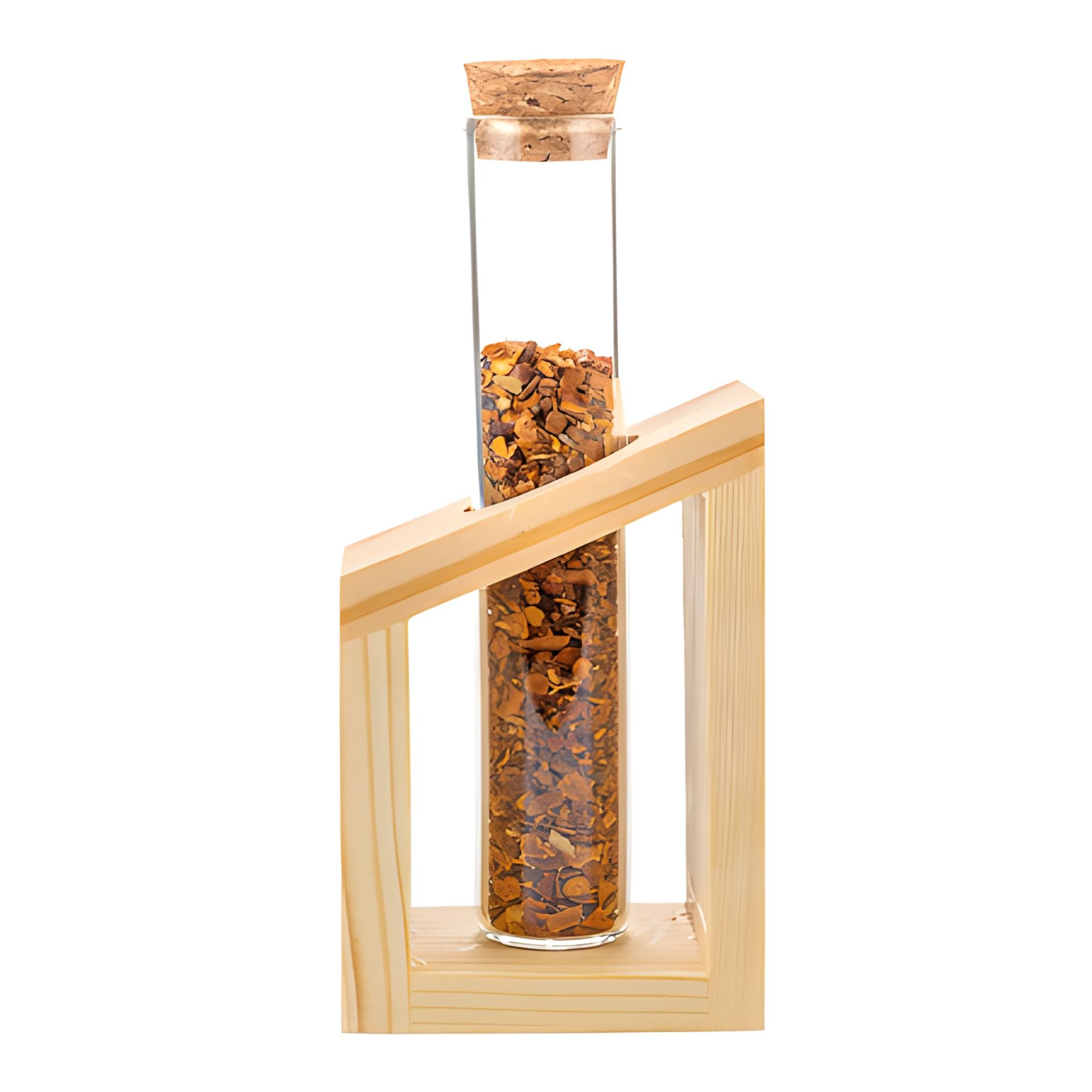 Reagenzglas 40 ml im Holzgestell