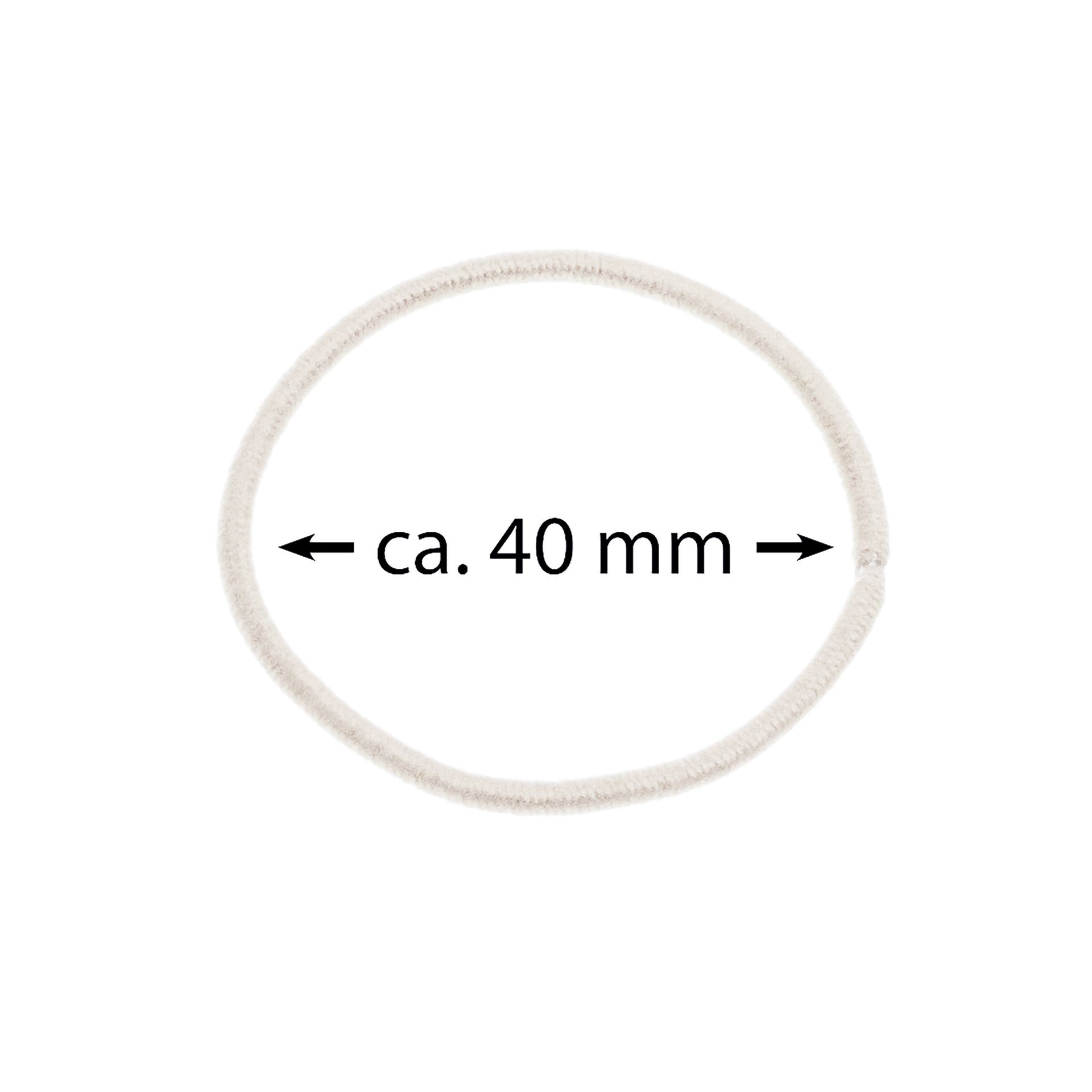 Elastische Schlaufen 40 mm, creme, 10 Stück
