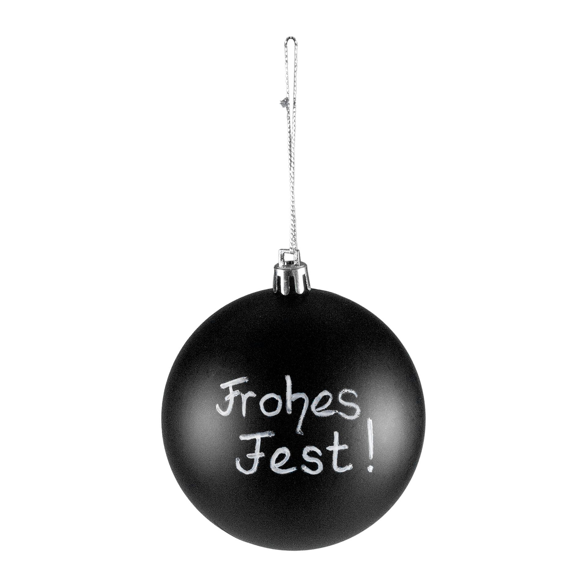 Weihnachtskugel 'Tafel' zum Beschriften, Ø 8 cm