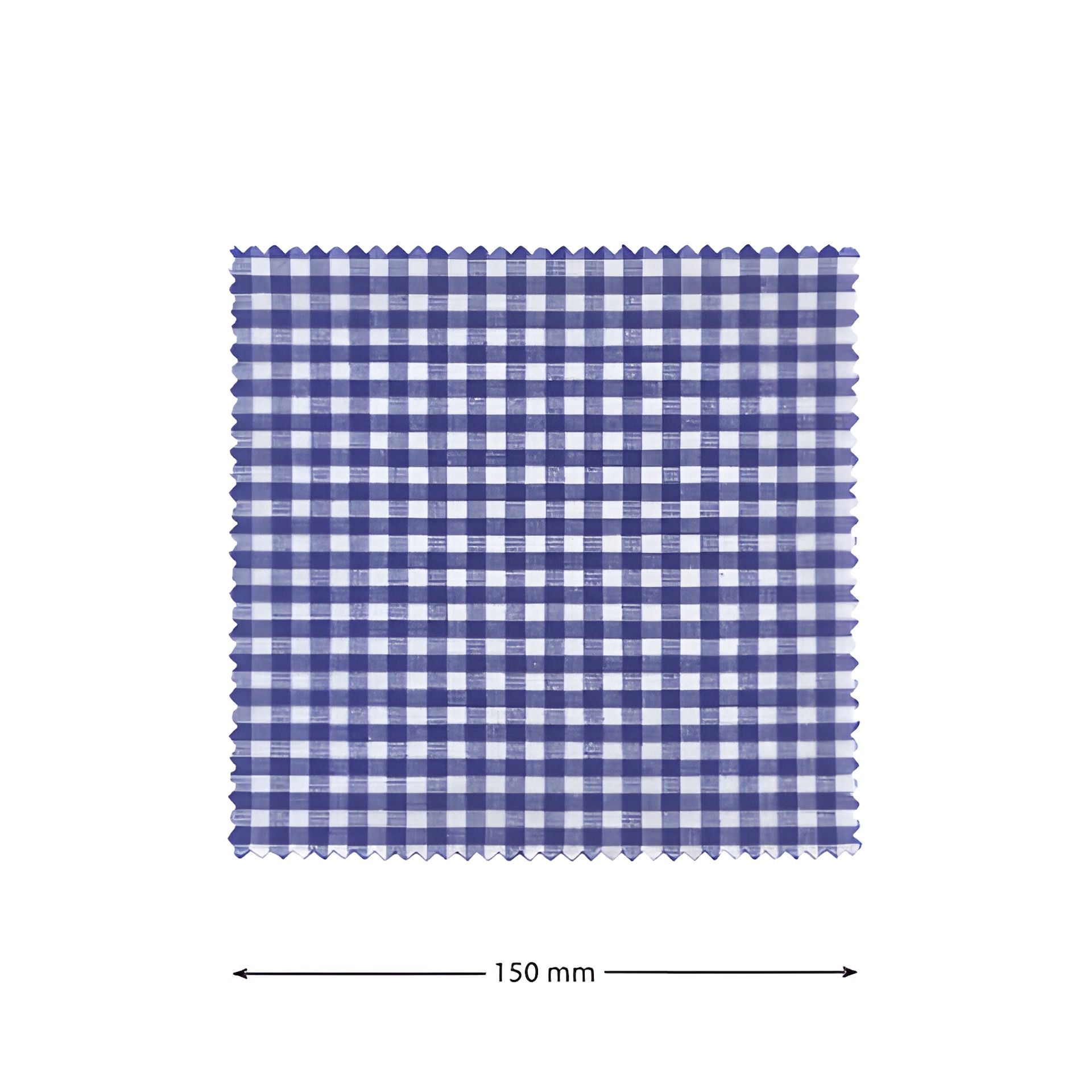 Deckchen 150 mm blau kariert