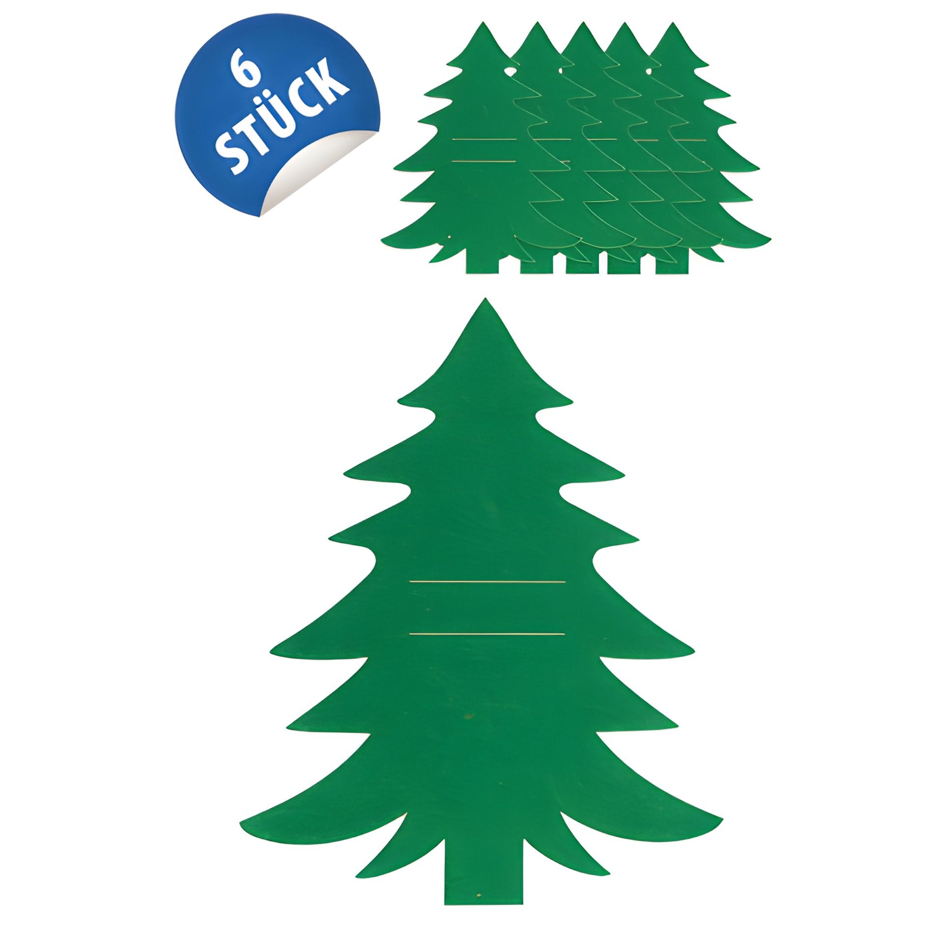 Besteckhalter 'Tannenbaum' grün, 6 Stück