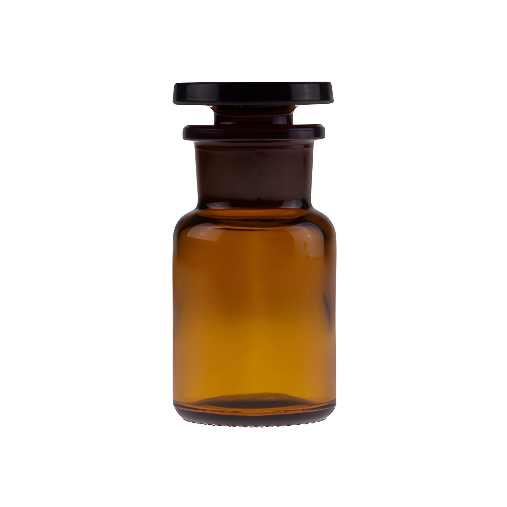 Apothekerflasche mit Glasstopfen   50 ml braun
