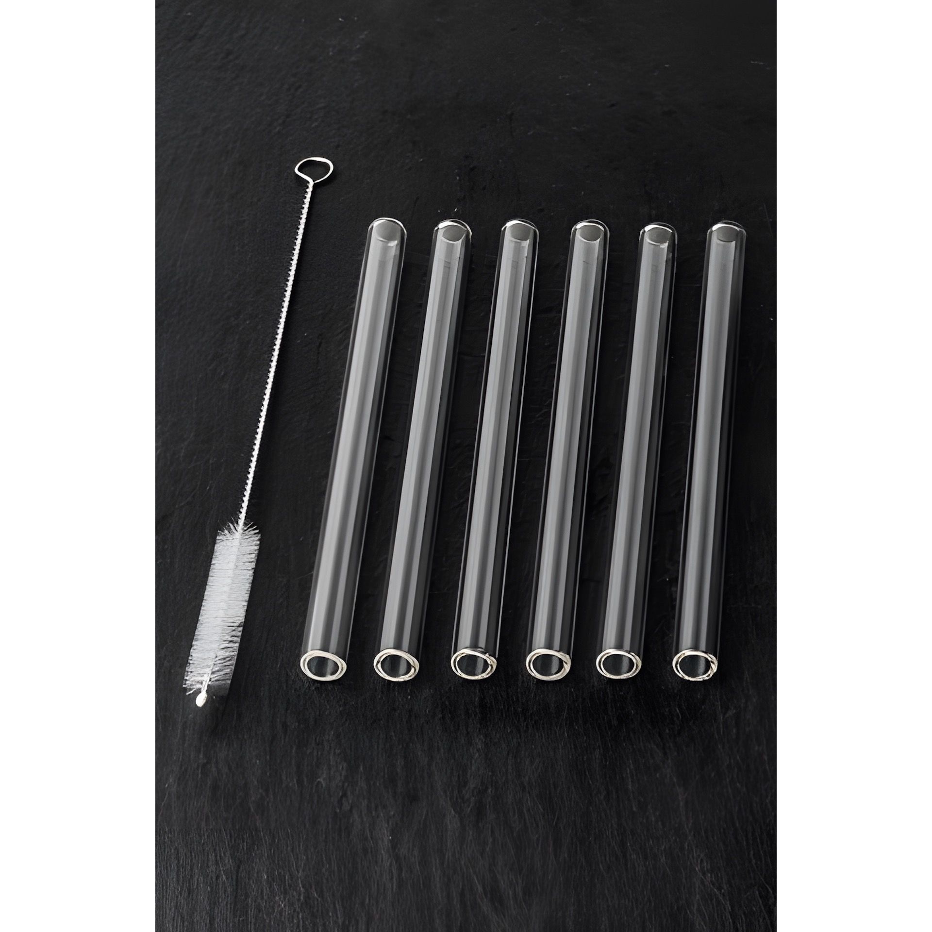 Glastrinkhalme 15 cm, Ø 10 mm, 6 Stück