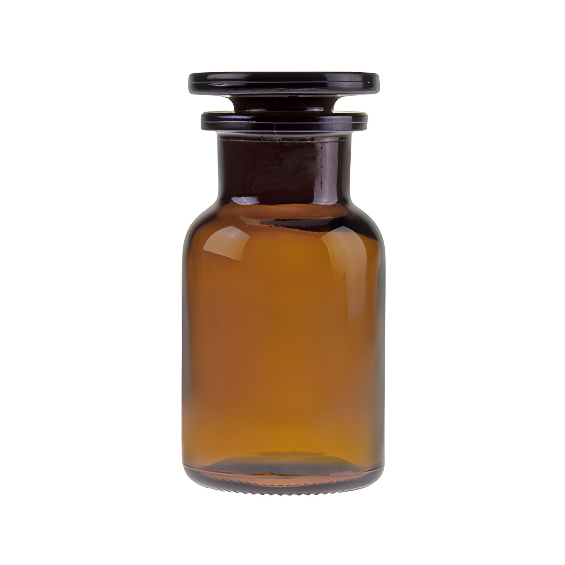 Apothekerflasche mit Glasstopfen  100 ml braun