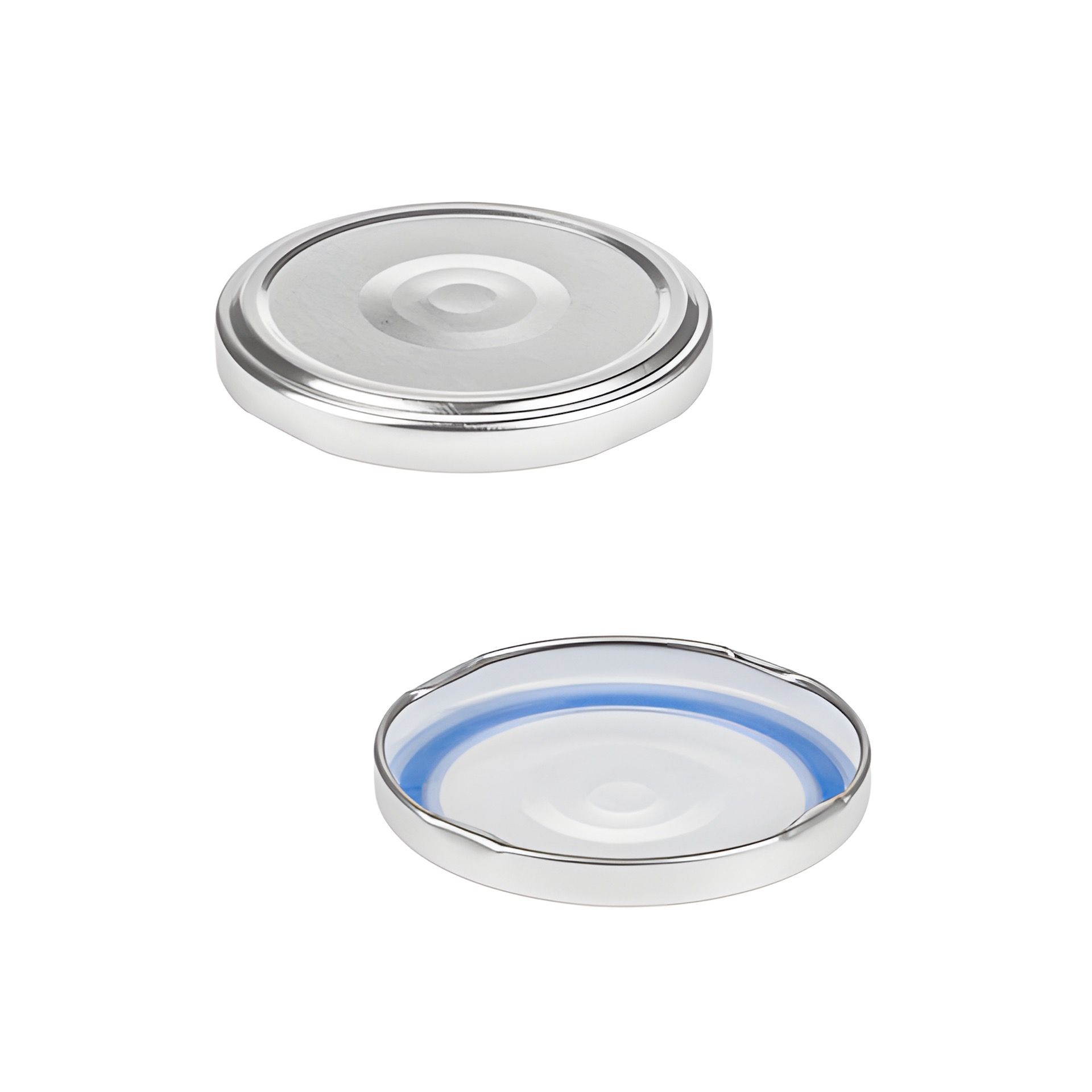 TO  70 silber past. mit Button BLUESEAL