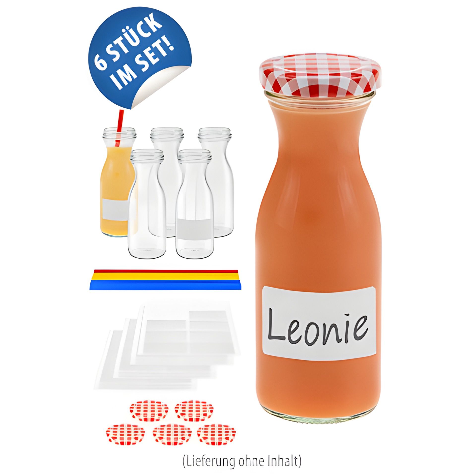 Trinkflasche 'Karaffe' 250 ml, 6er Set