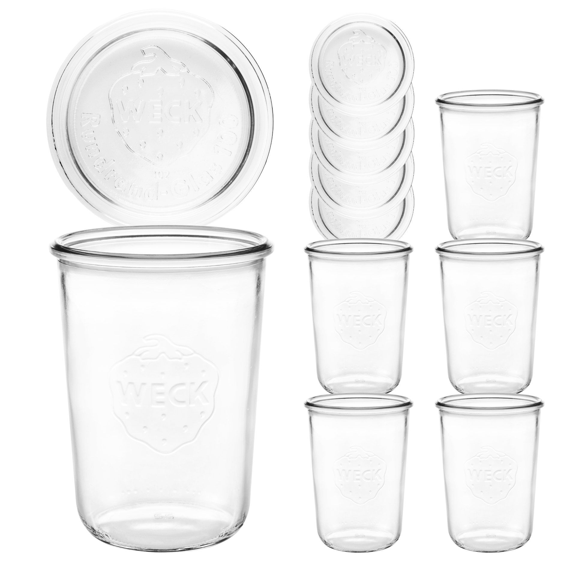 WECK-Sturzglas 850 ml + Glasdeckel, 6er Set