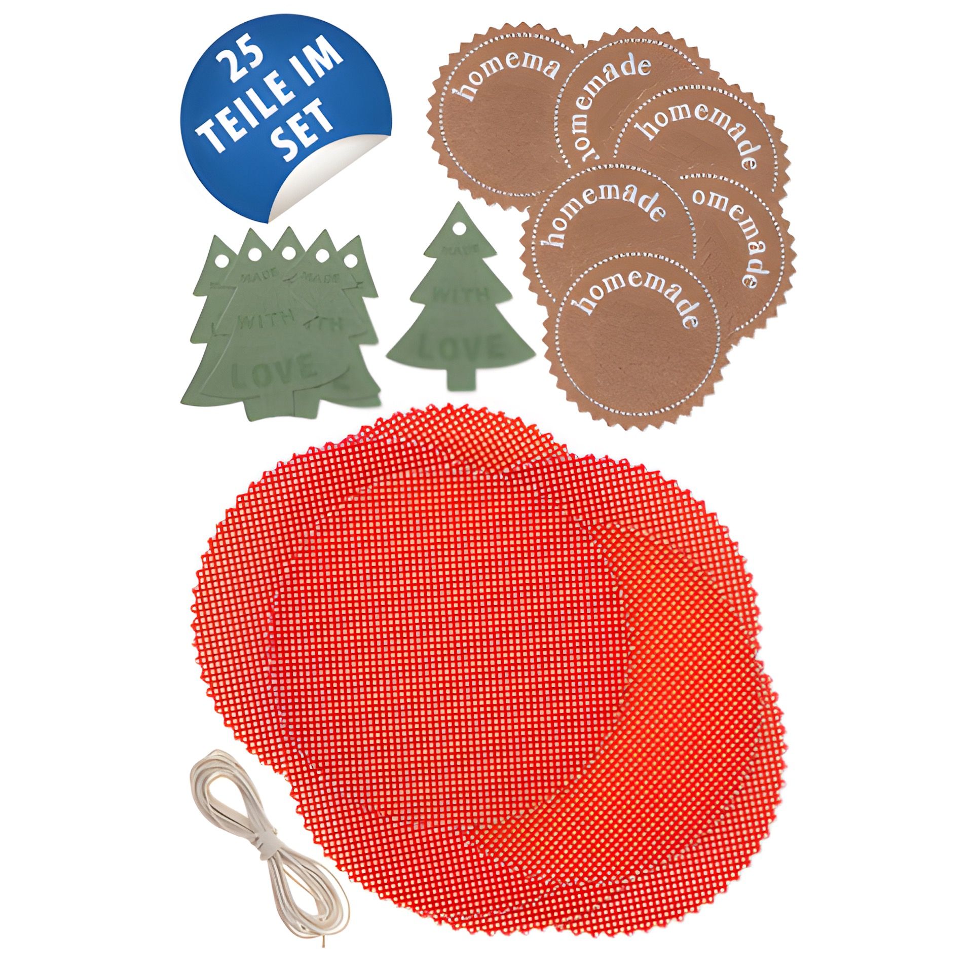 HappyTappi Einmachglas-Deko-Set 'Weihnachten', 25-teilig
