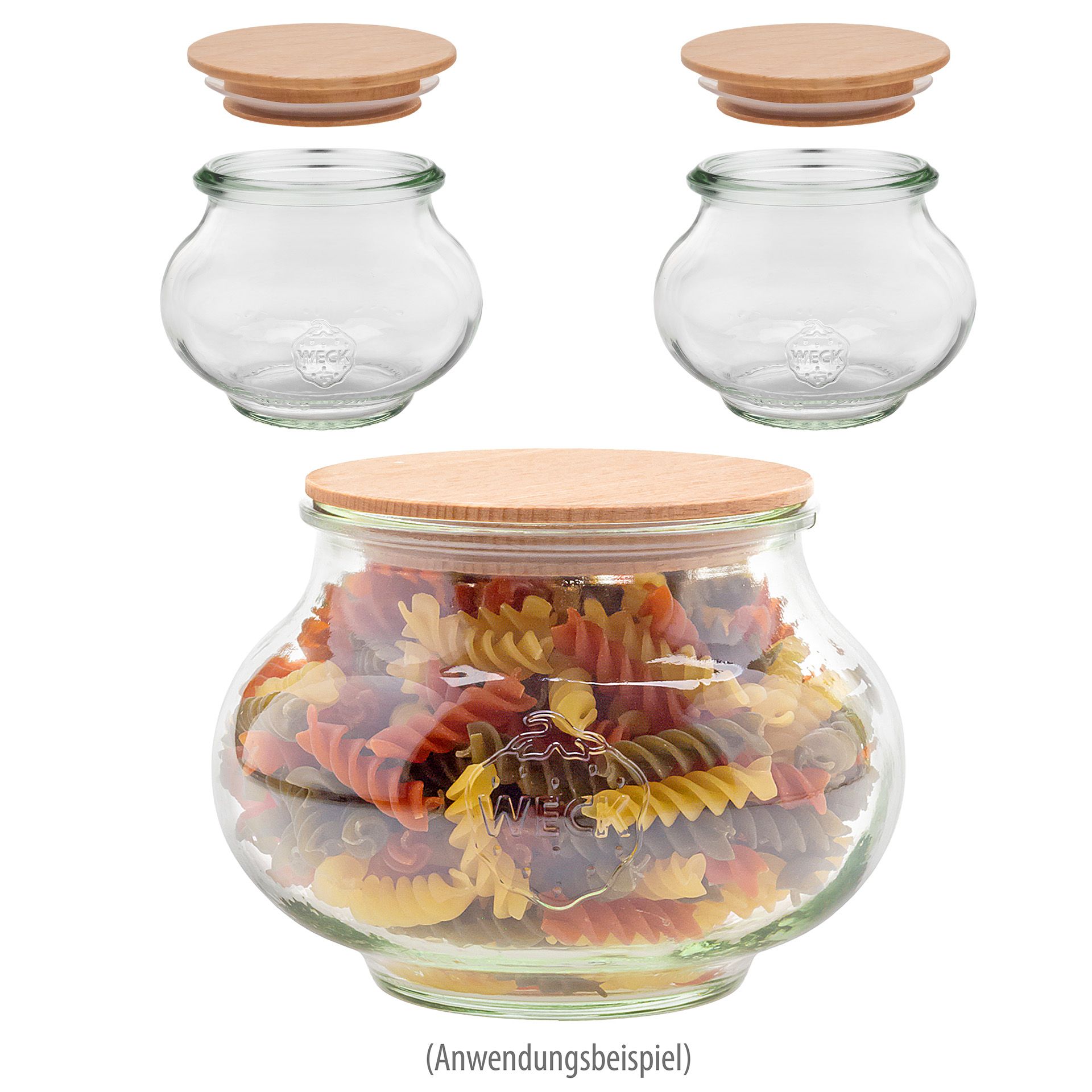 WECK-Schmuckglas  220 ml mit Holzdeckel, 3er Set