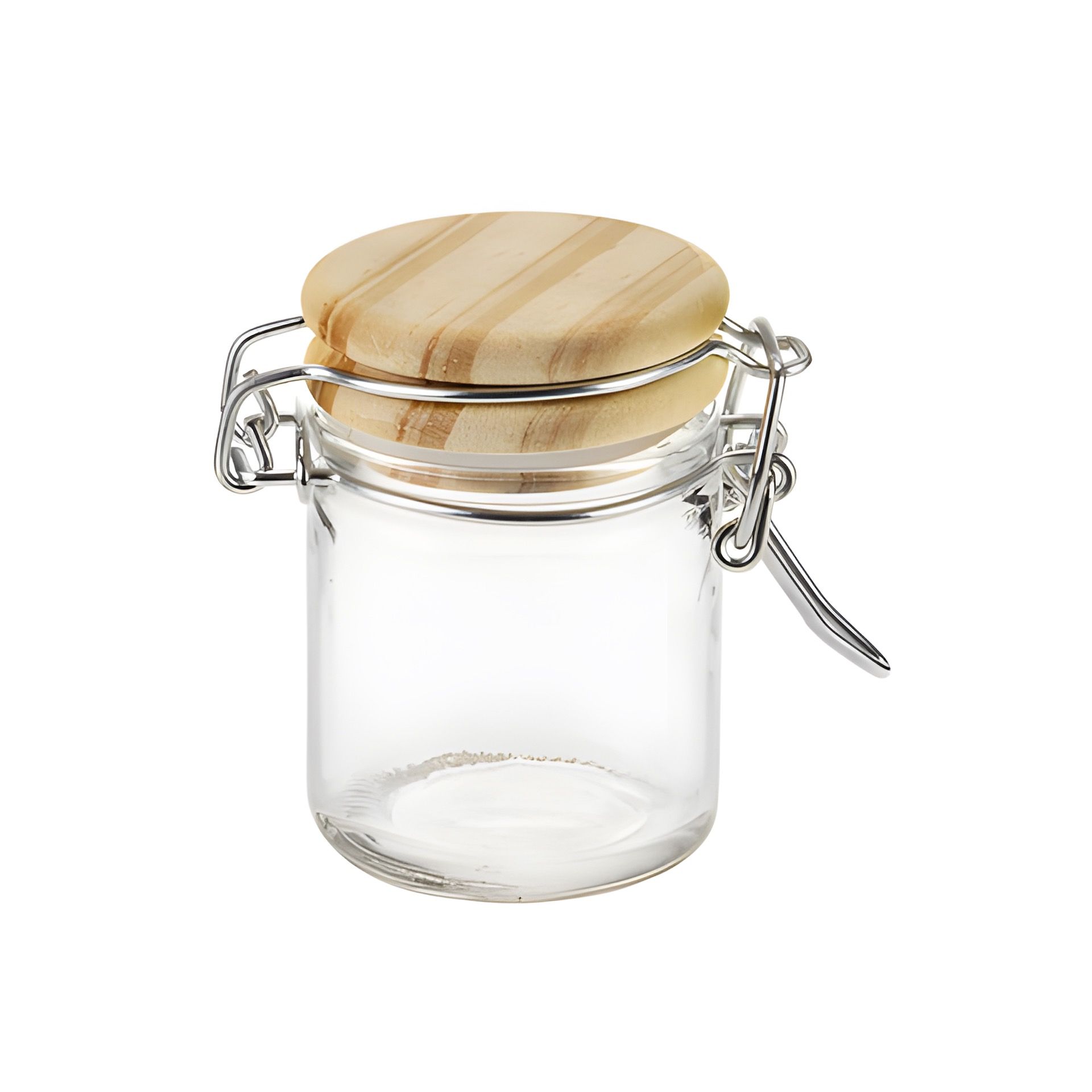 Bügelglas   45 ml mit Holzdeckel