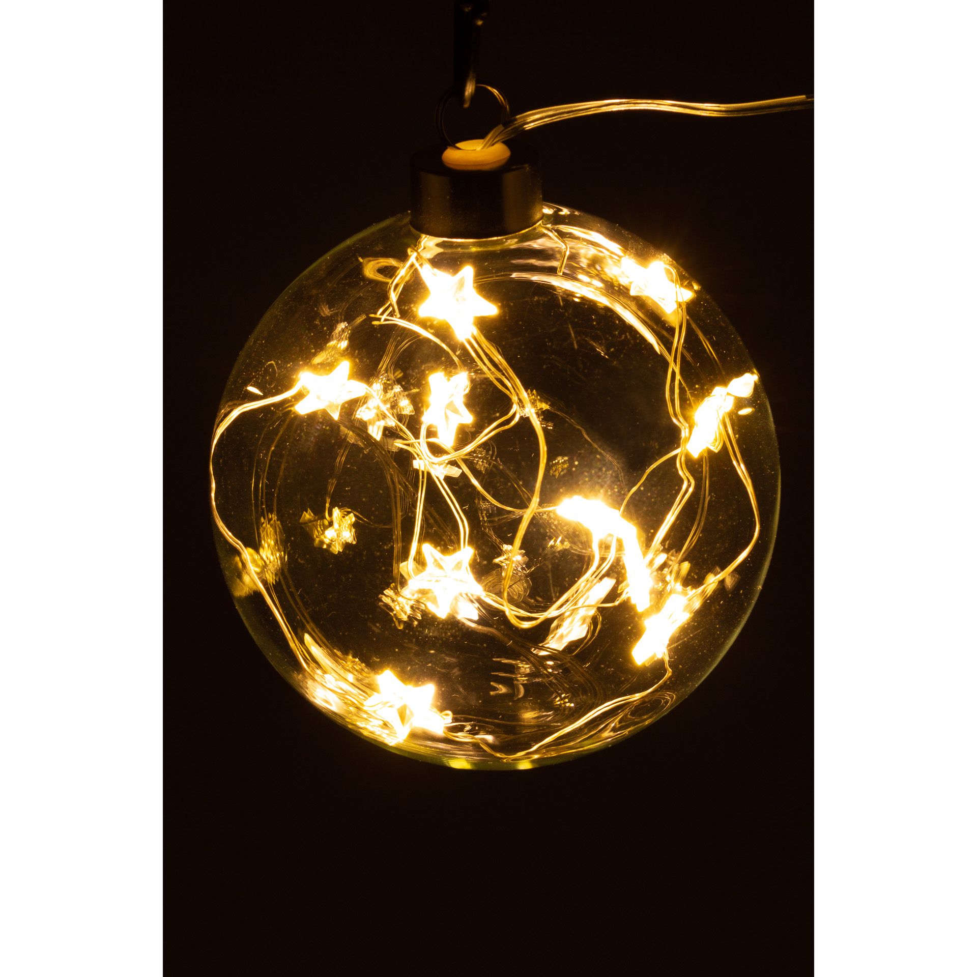 Anhänger 'Kugel mit Sternen' Ø 10 cm, 10  LEDs