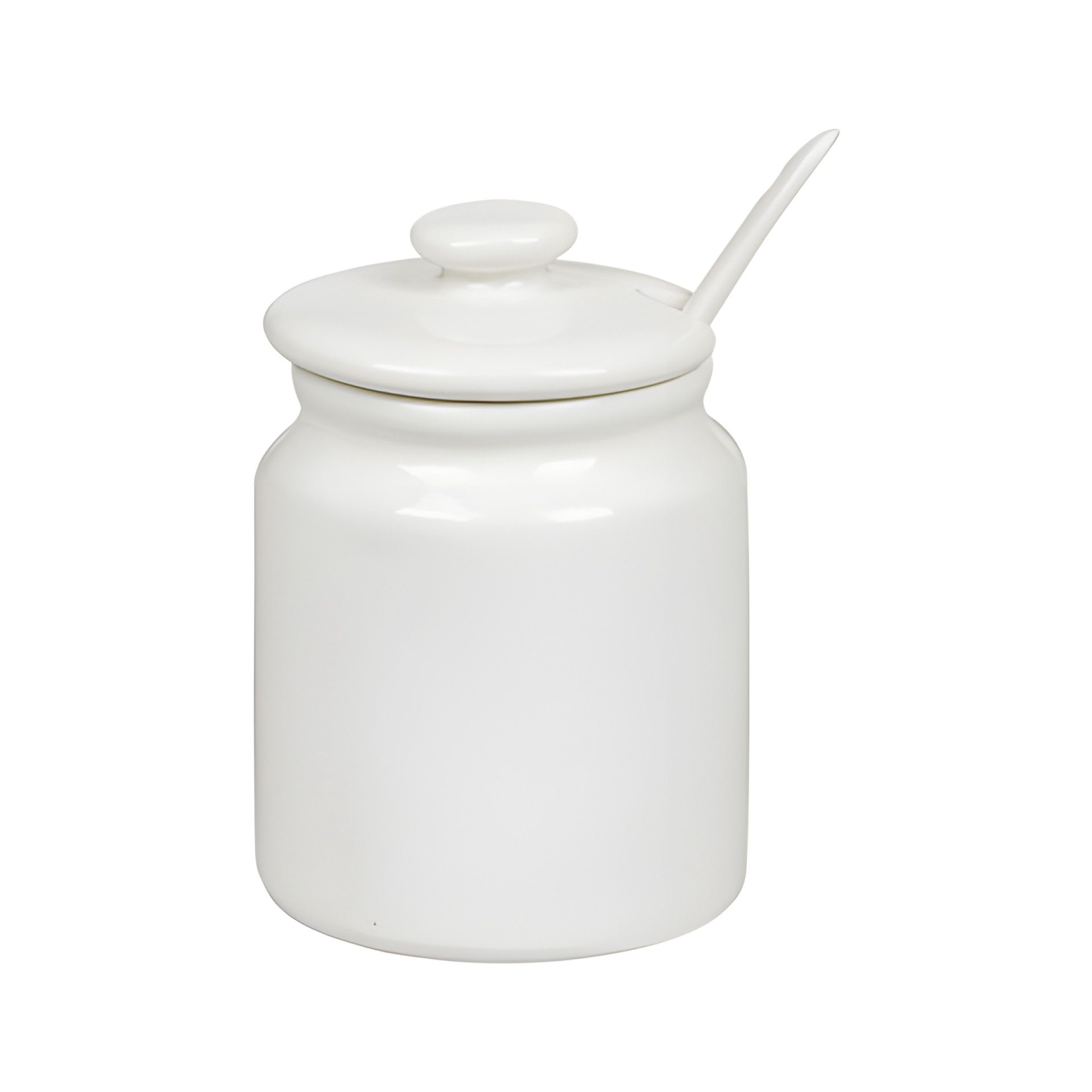 Zuckerdose Keramik weiß, 3-teilig