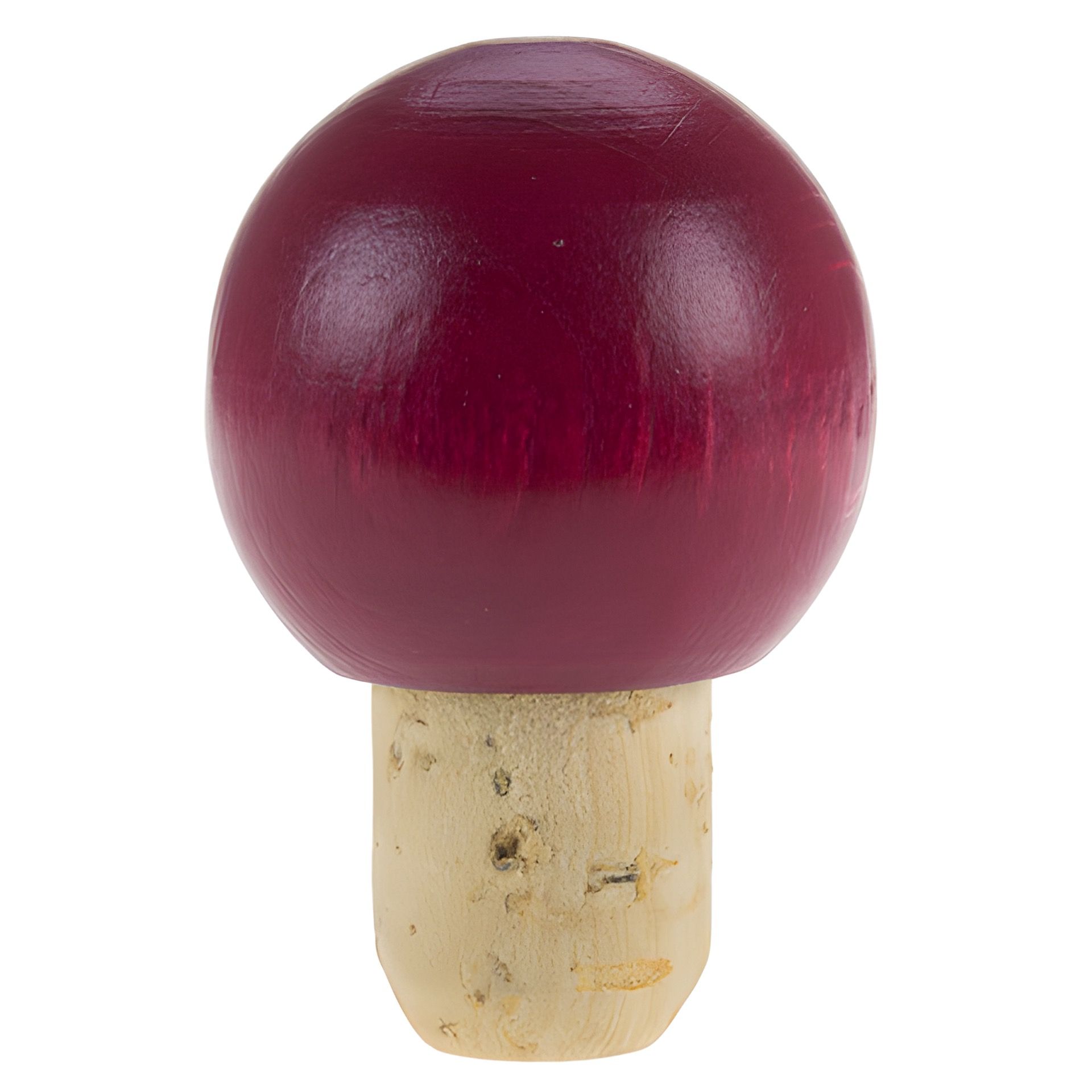 Deko-Korken 16 mm mit Holzkugel rot Ø 31 mm