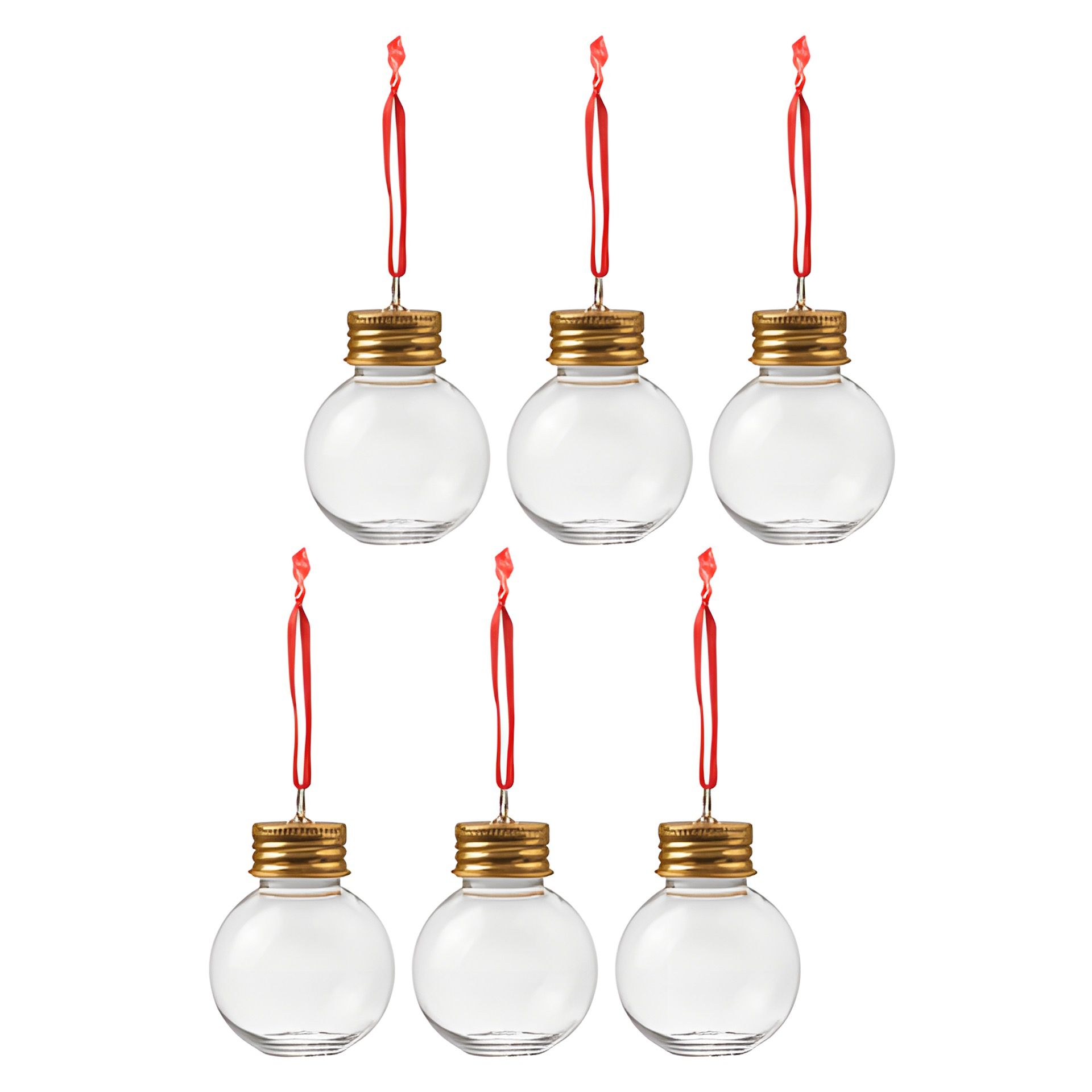 Kugelflasche 50 ml zum Anhängen, 6er Pack