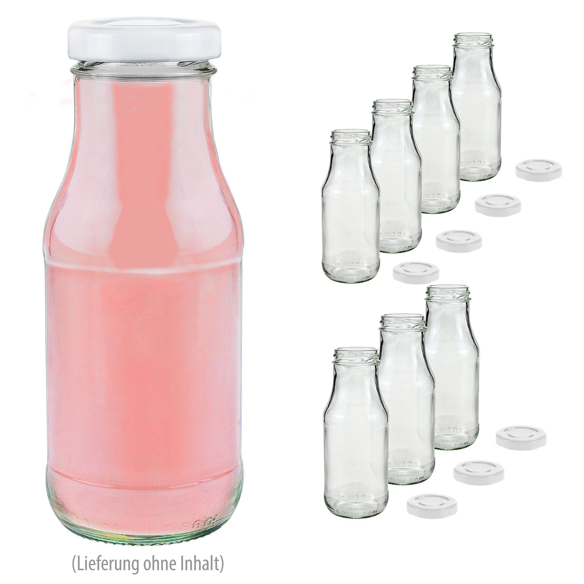 Weithalsflasche 263 ml, 8er Set