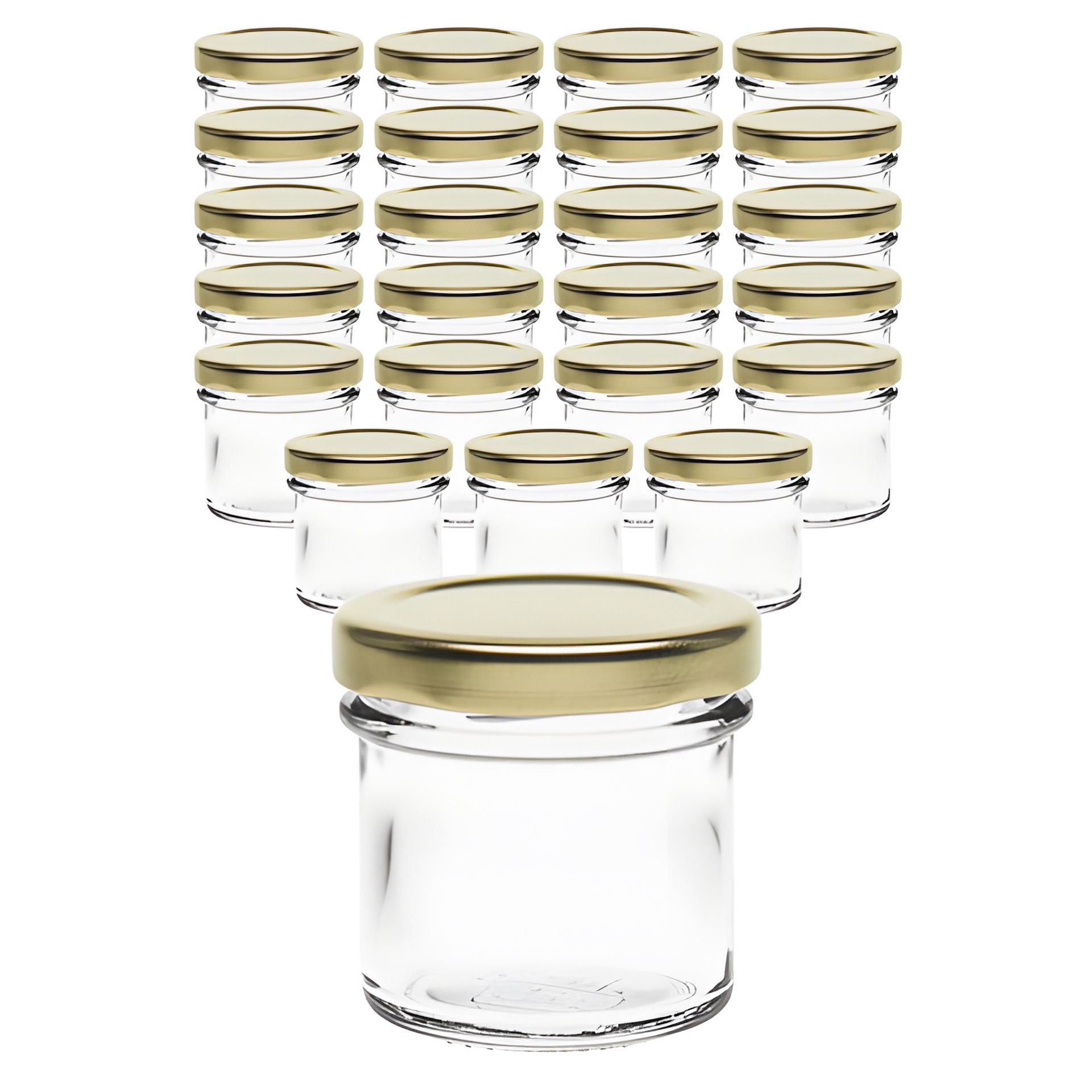 24er Set Ingenio 72 ml mit Deckel gold