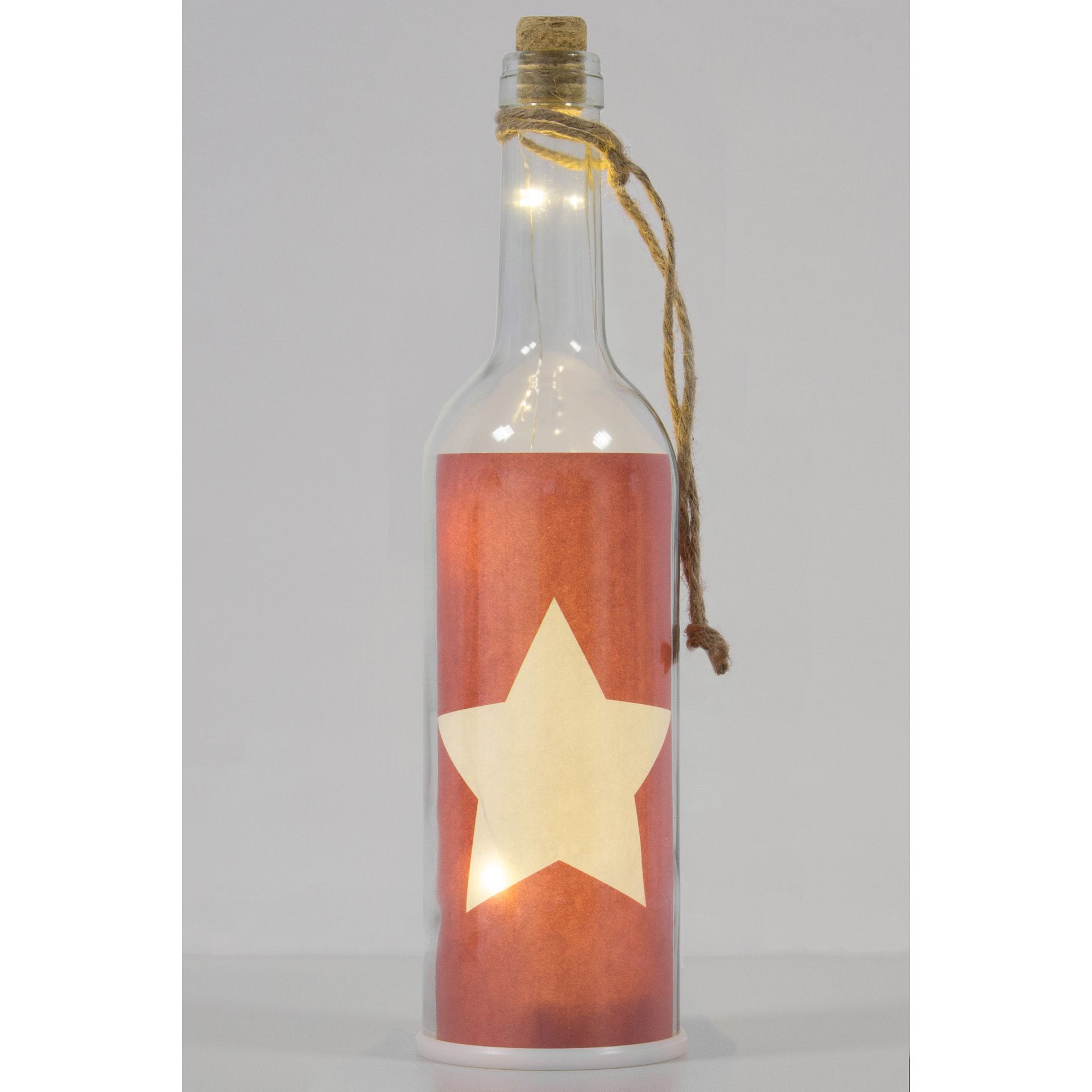 Flaschenlampe mit 5 LEDs, rot