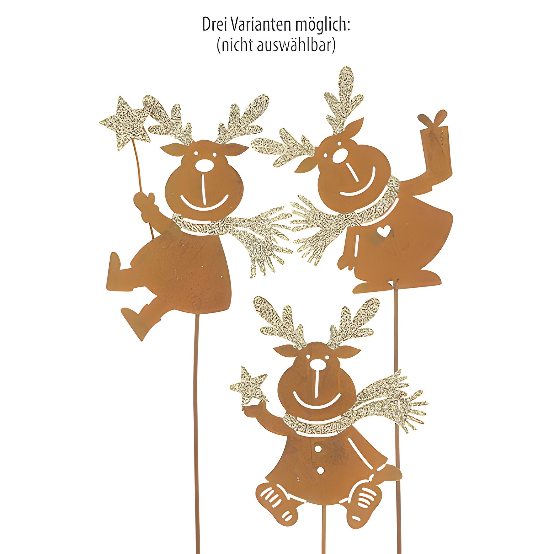 Pflanzenstecker 'Rentier', 28 cm