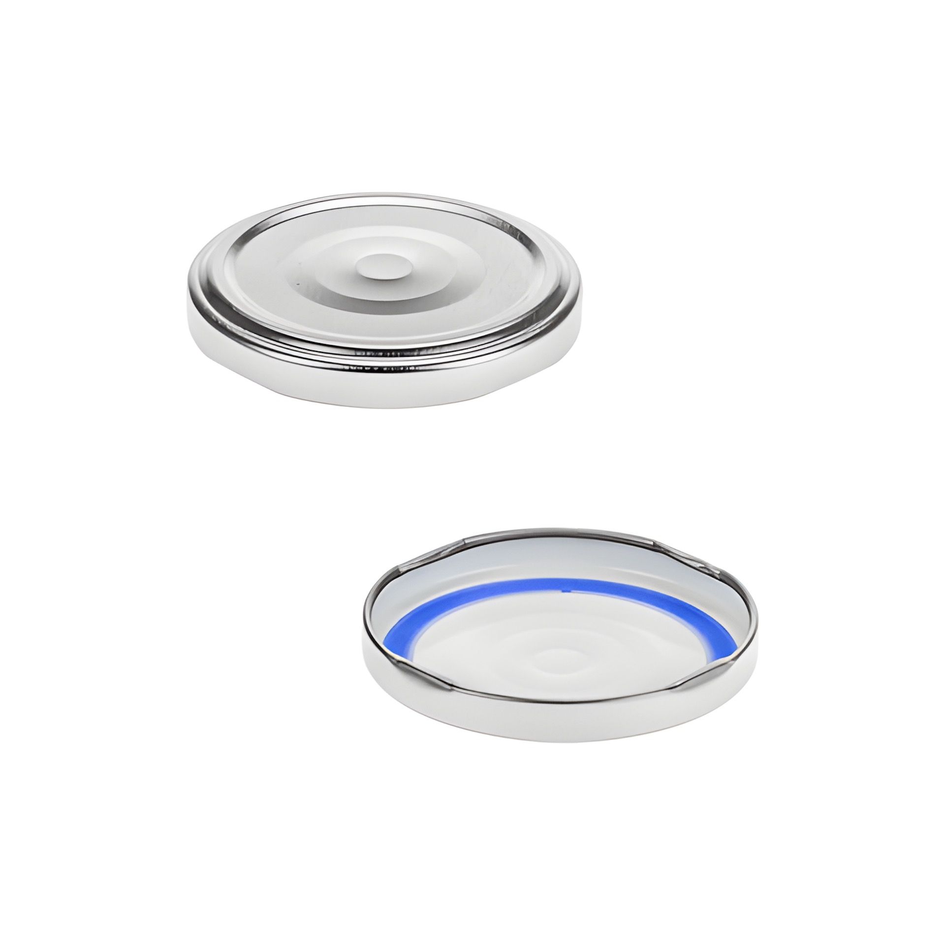 TO  63 silber past. mit Button BLUESEAL