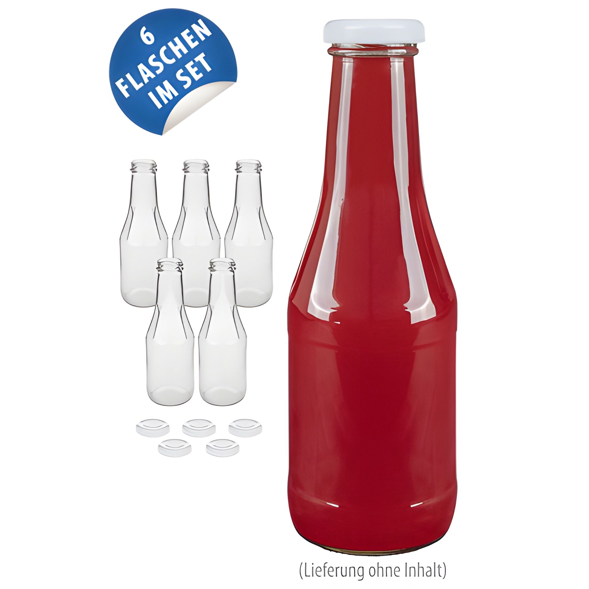Weithalsflasche 450 ml, 6er Set
