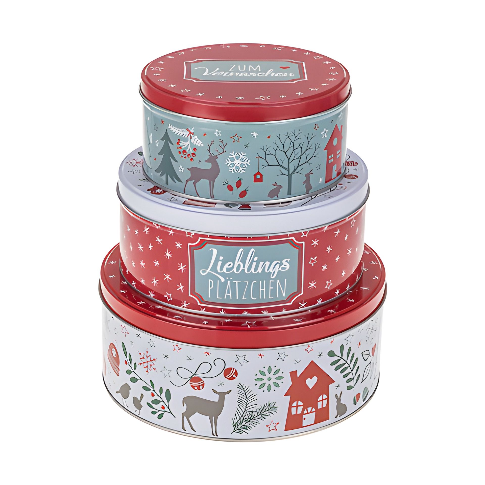 Metalldose 'Wintervorrat', 3er Set